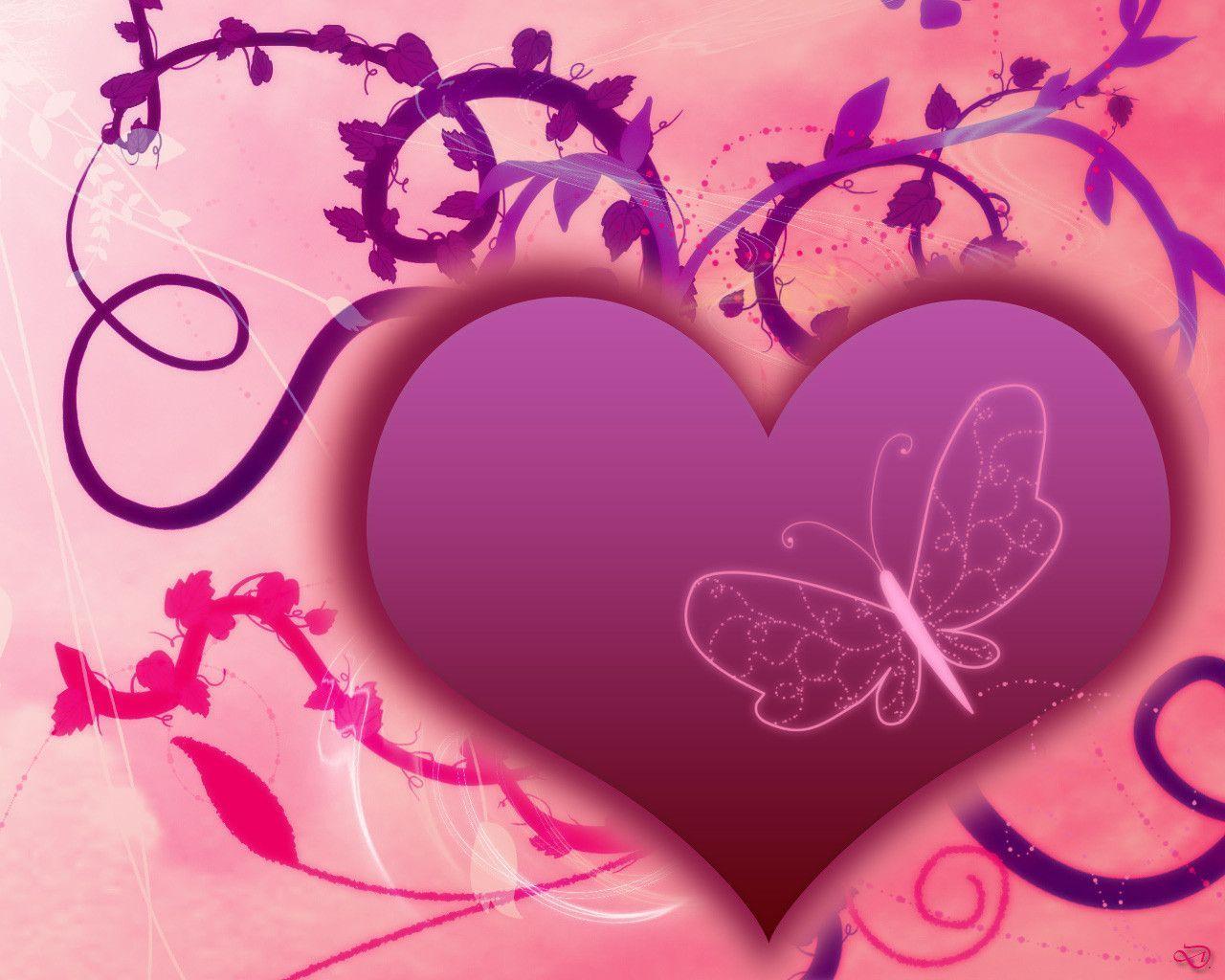 Wallpaper For > Hot Pink Hearts Wallpaper