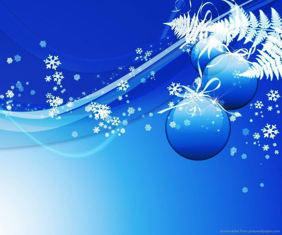 Attractive Blue Design Christmas Background HD