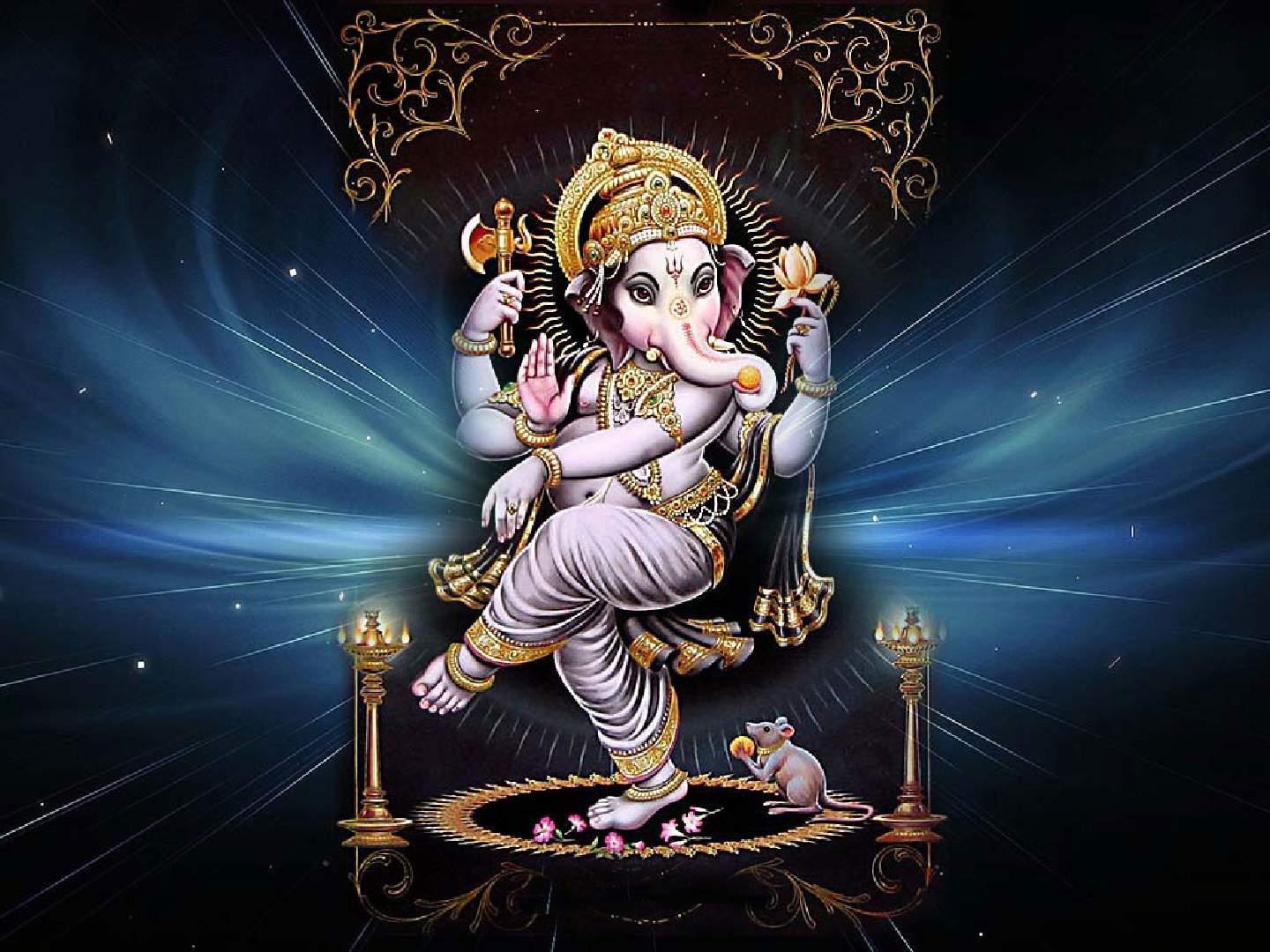 Dancing Ganesh Hindu Goddess theme free desktop background