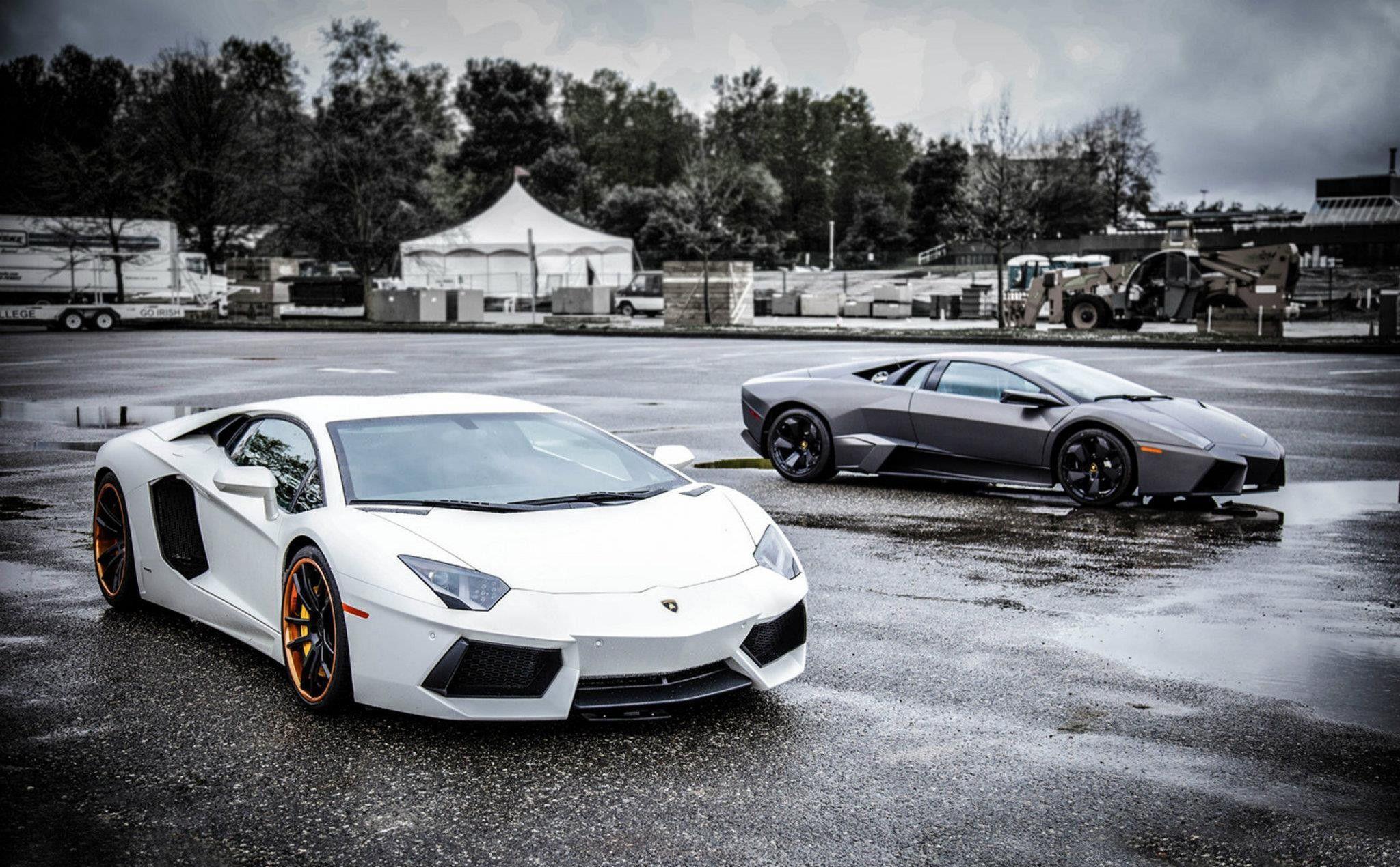 White And Black Lamborghini Wallpaper 2048x1270