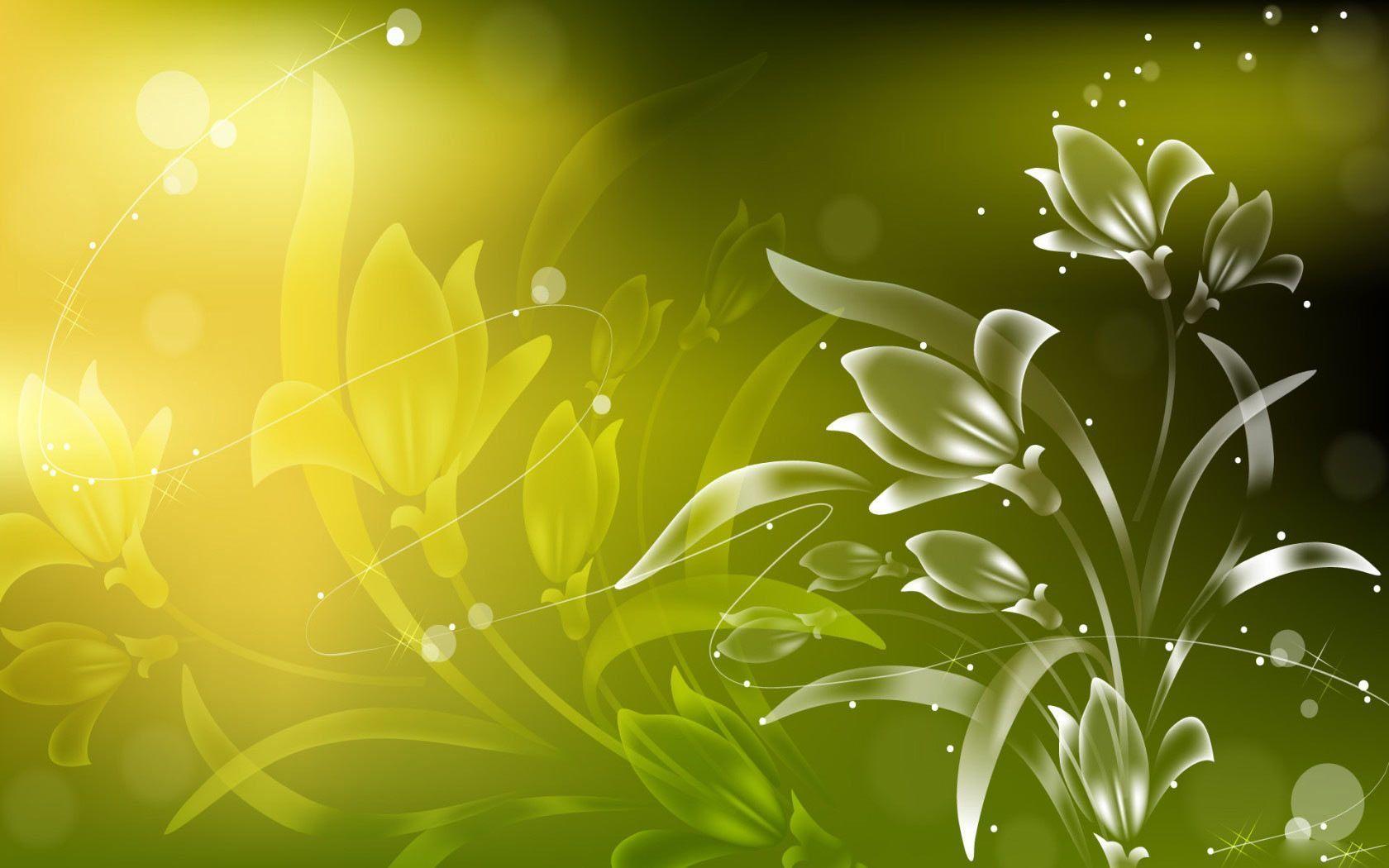 Flowers For > Green Flower Wallpaper Background