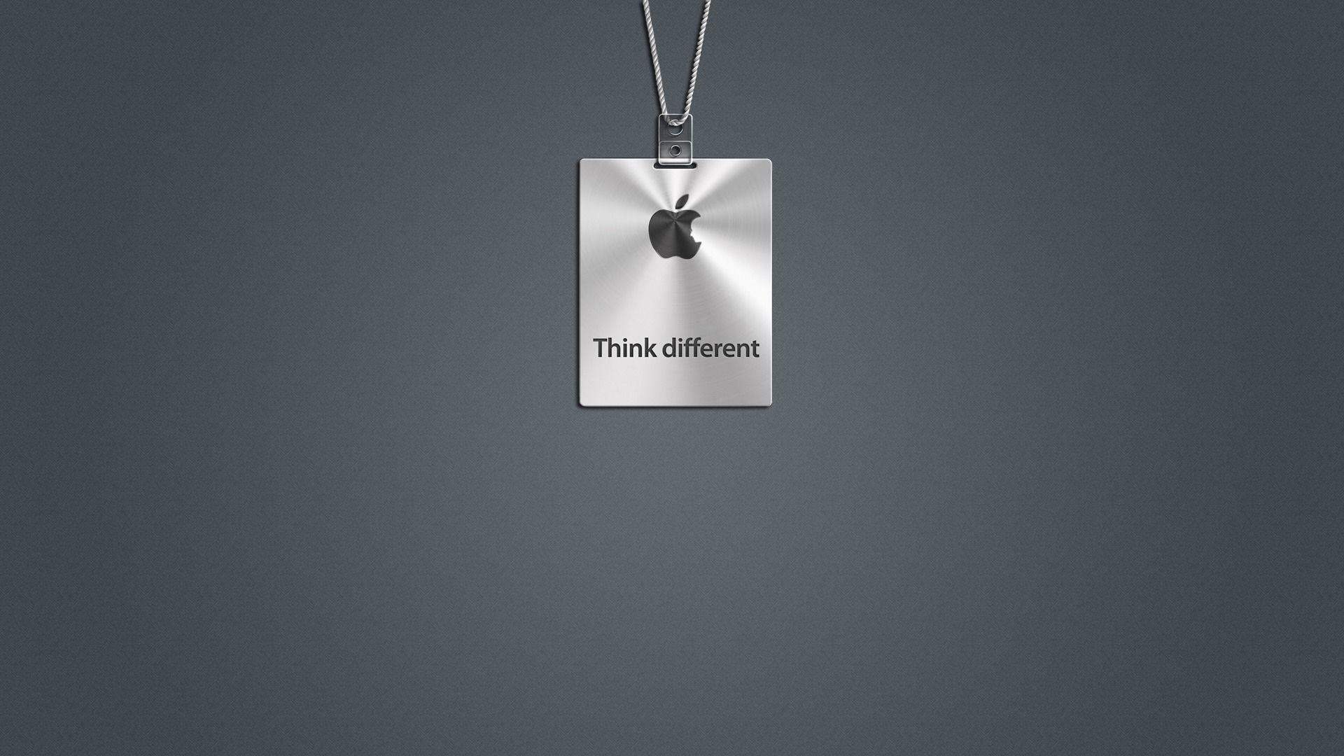 Wallpapers think different, apple, mac, logo, grey wallpapers hi