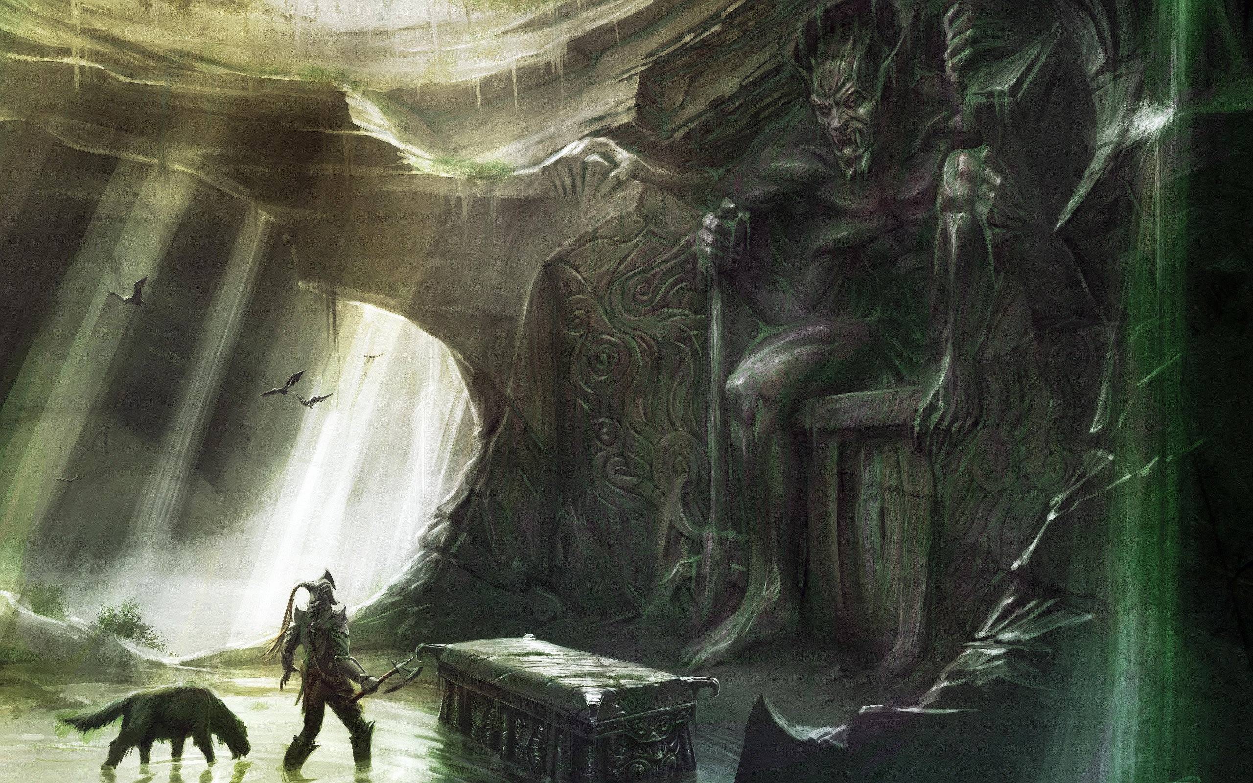 The Elder Scrolls V art wallpaperx1600