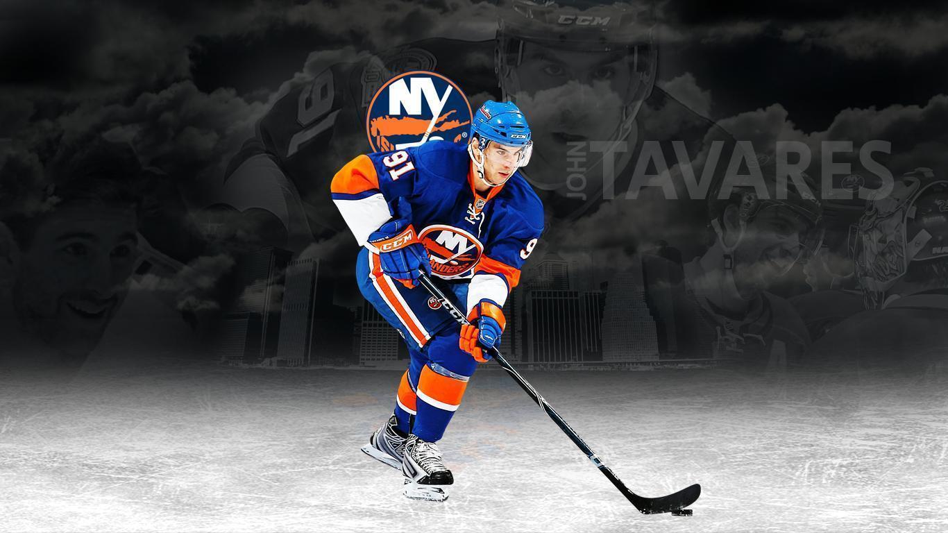 Download Cheerful New York Islanders Players Wallpaper