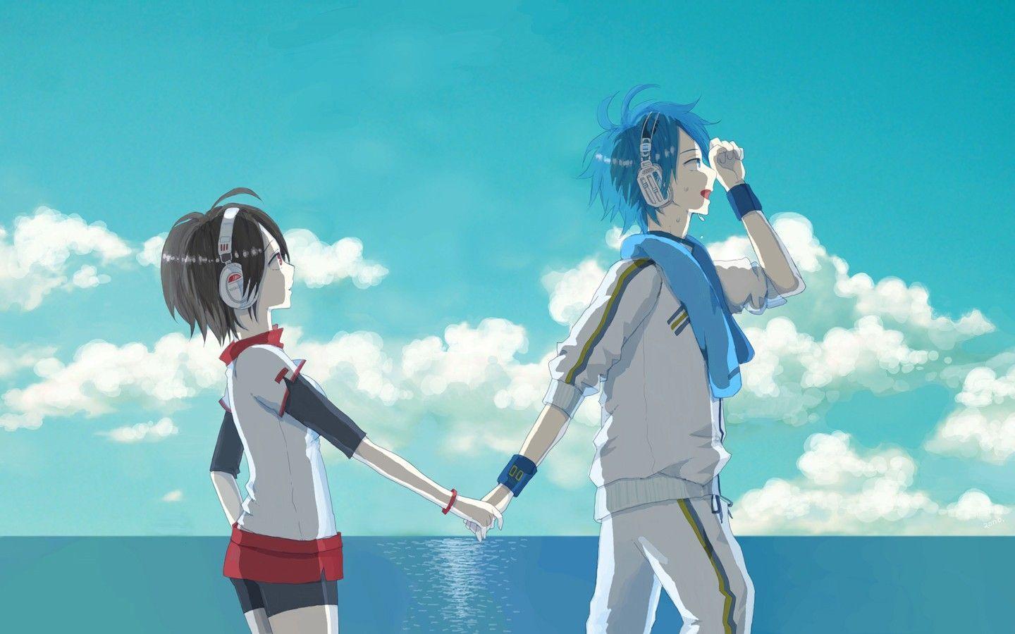 The Image of Clouds Seas Vocaloid Kaito (Vocaloid) Meiko Fresh HD