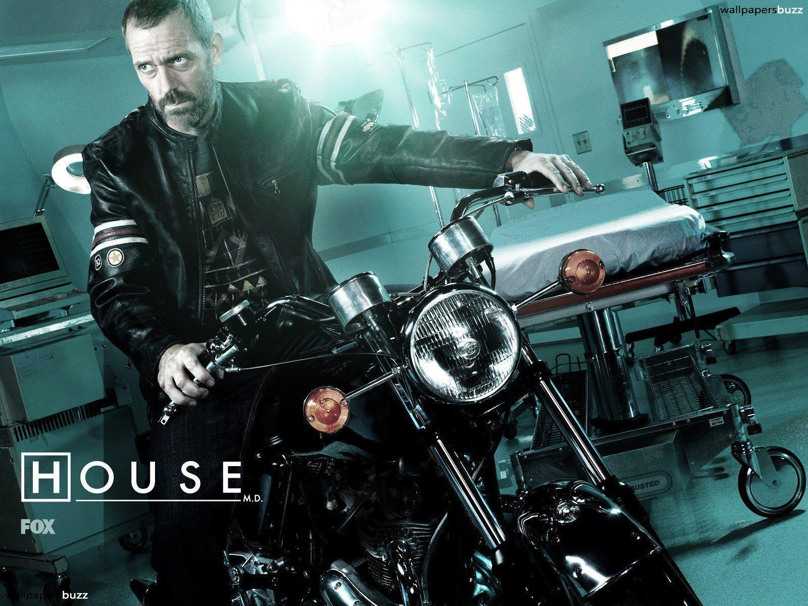 Gregory House with bike HD wallpaper