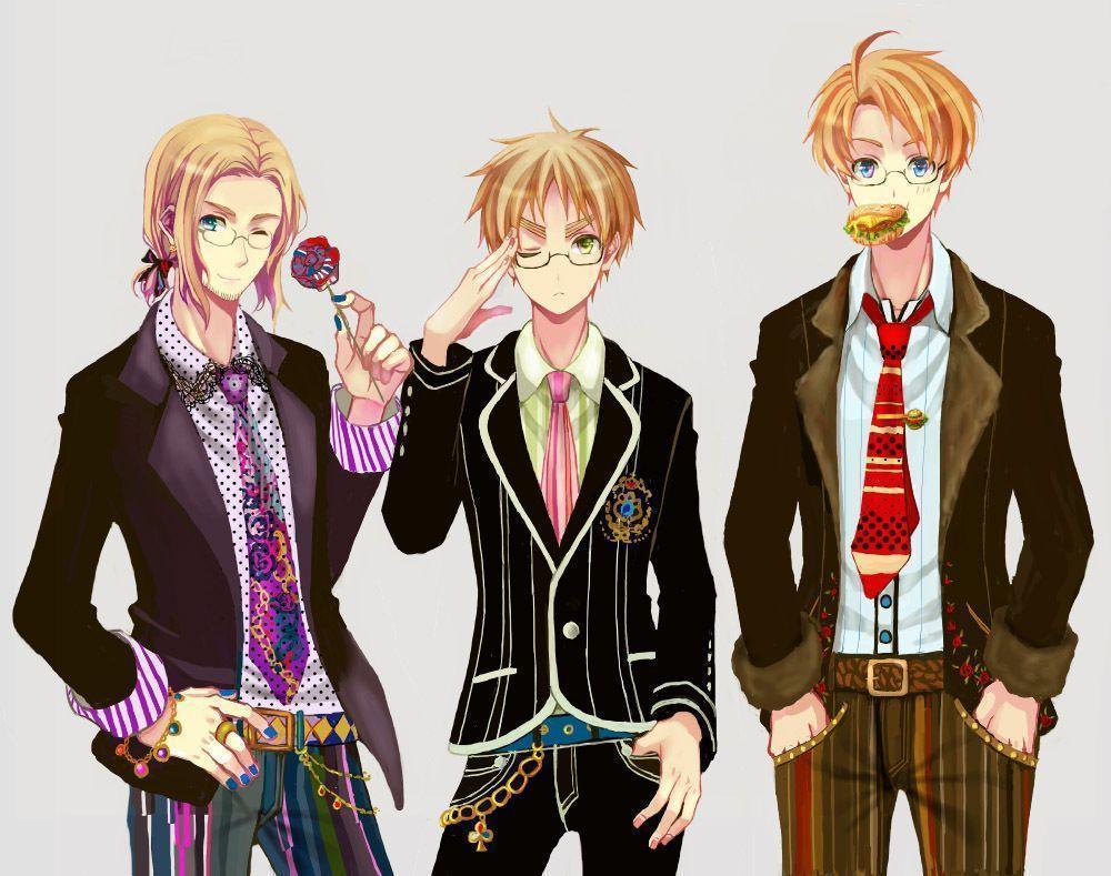 Hetalia England, France, And America By Leia Cat