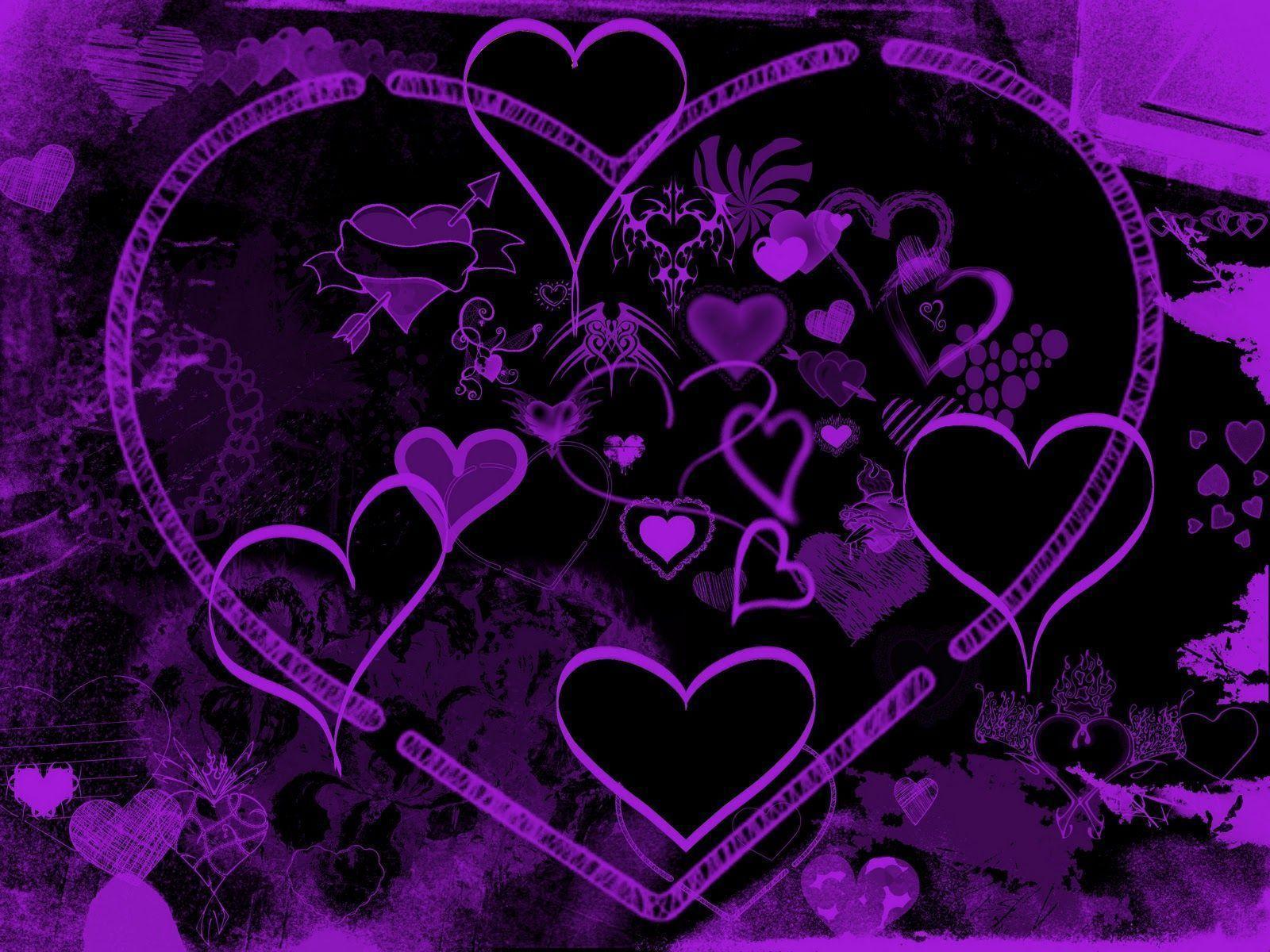 Wallpaper For > Wallpaper Love Purple