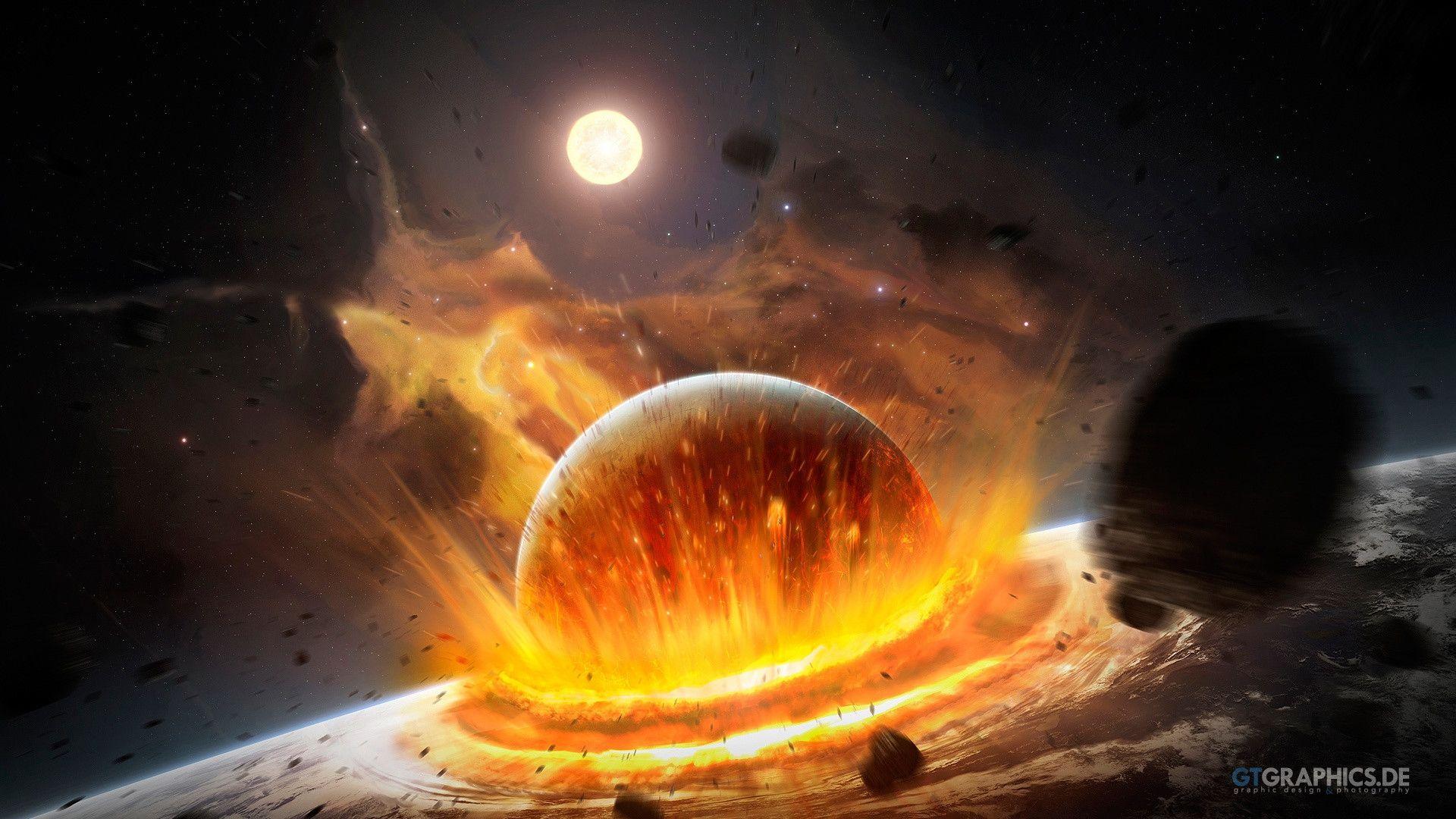 Planet Impact Wallpaper