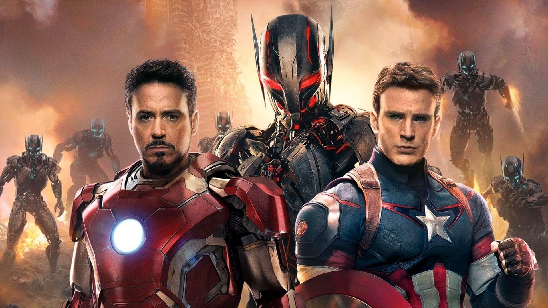 Iron Man and Captain America in Avengers Age of Ultron 2015
