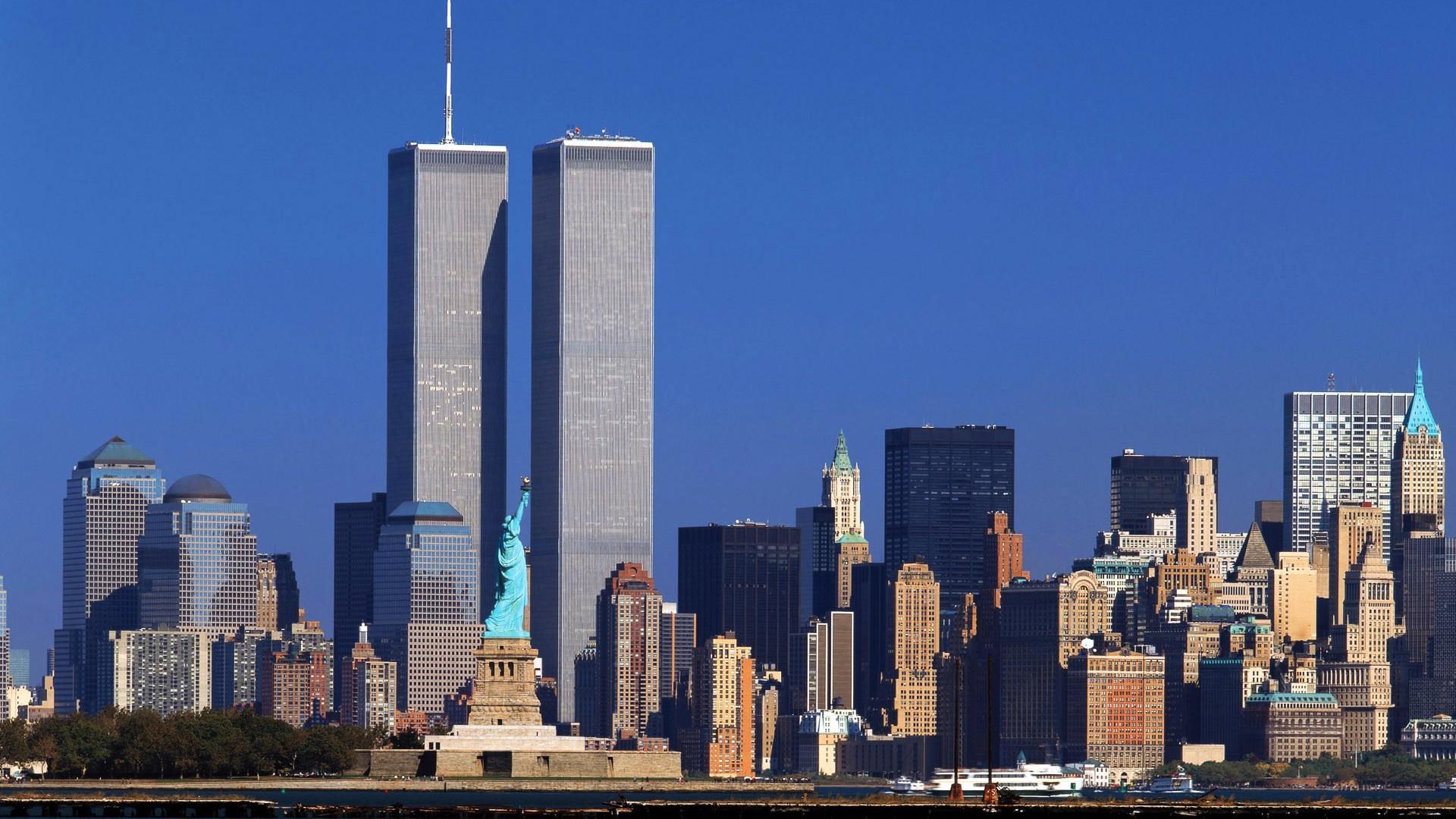 Wallpaper of the twin towers in New York 1920x1080 1080p HD