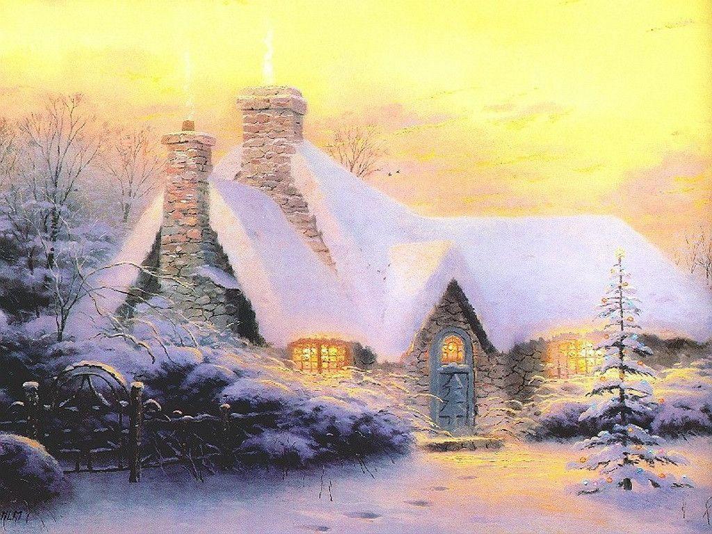 Christmas Cottage Wallpapers - Wallpaper Cave