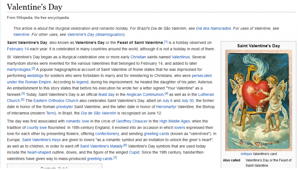 Valentines Day The Free Encyclopedia 2015