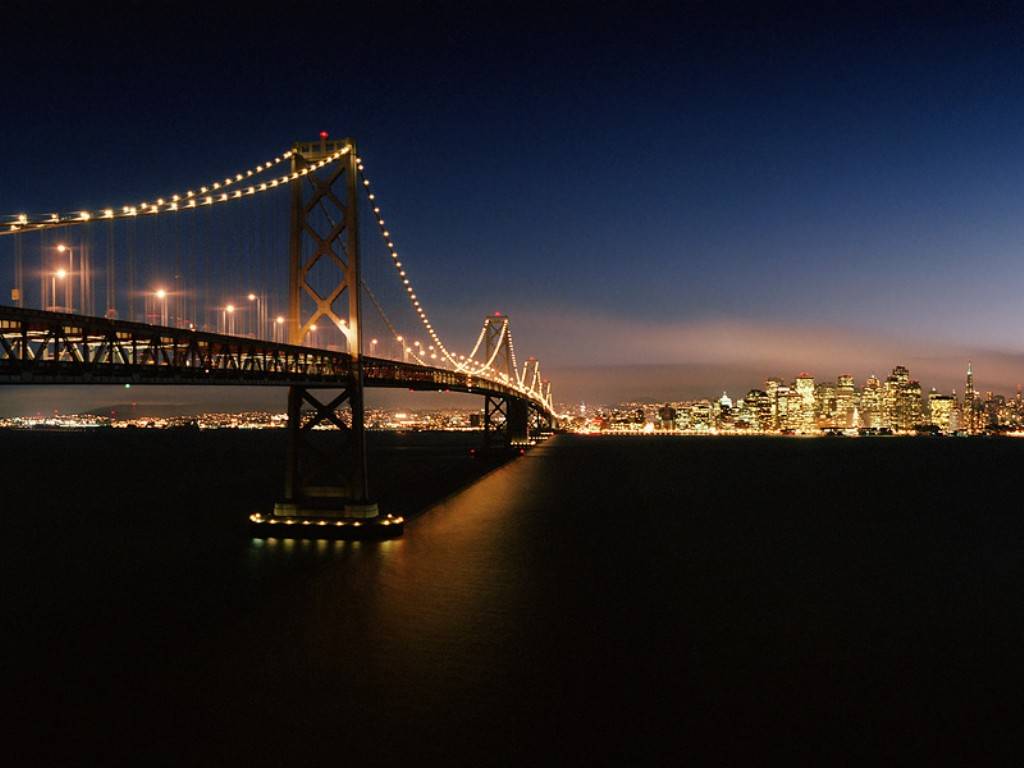Bay Bridge San Francisco California. Photo and Desktop Wallpaper