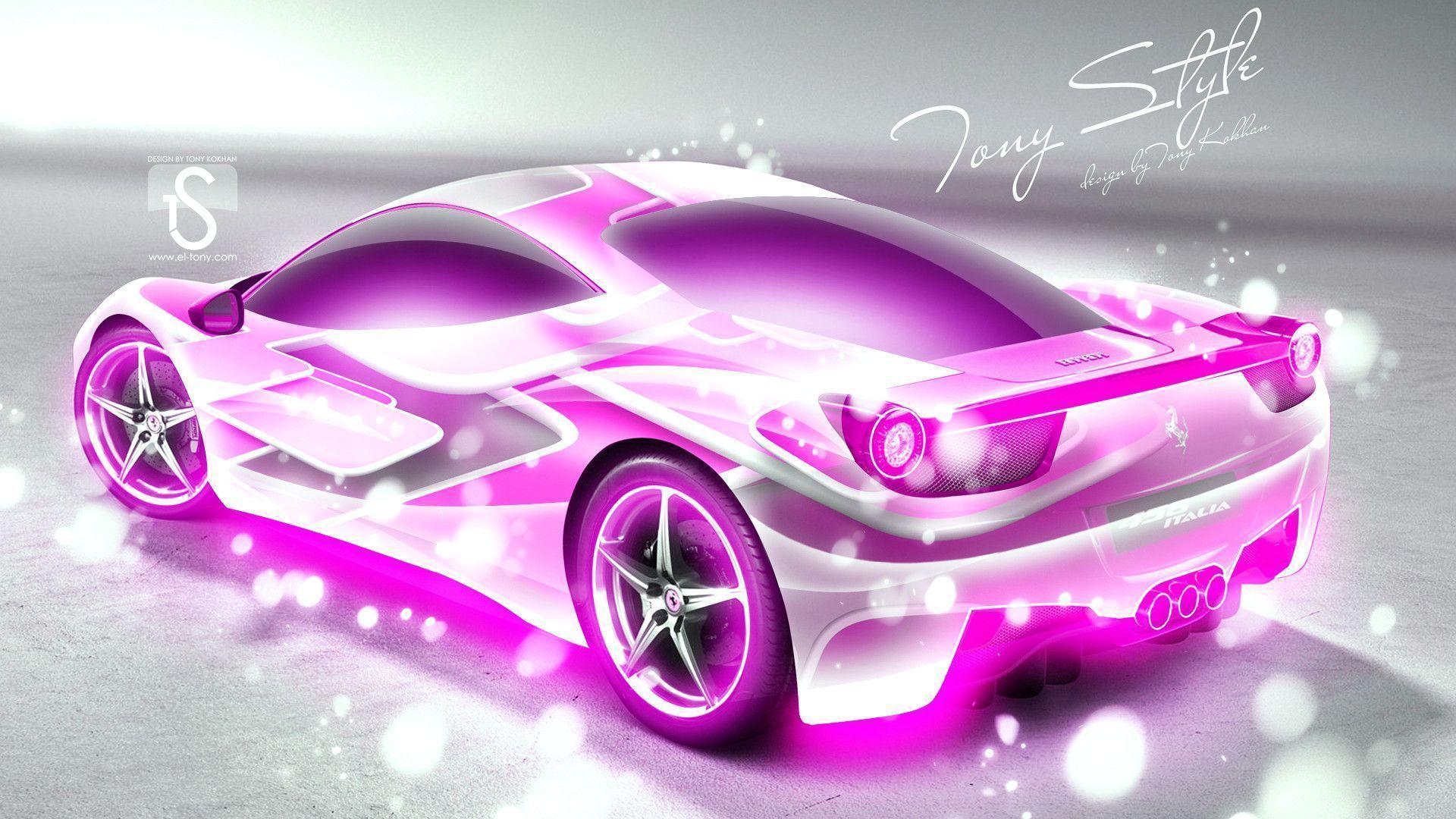 pink sports car wallpaper