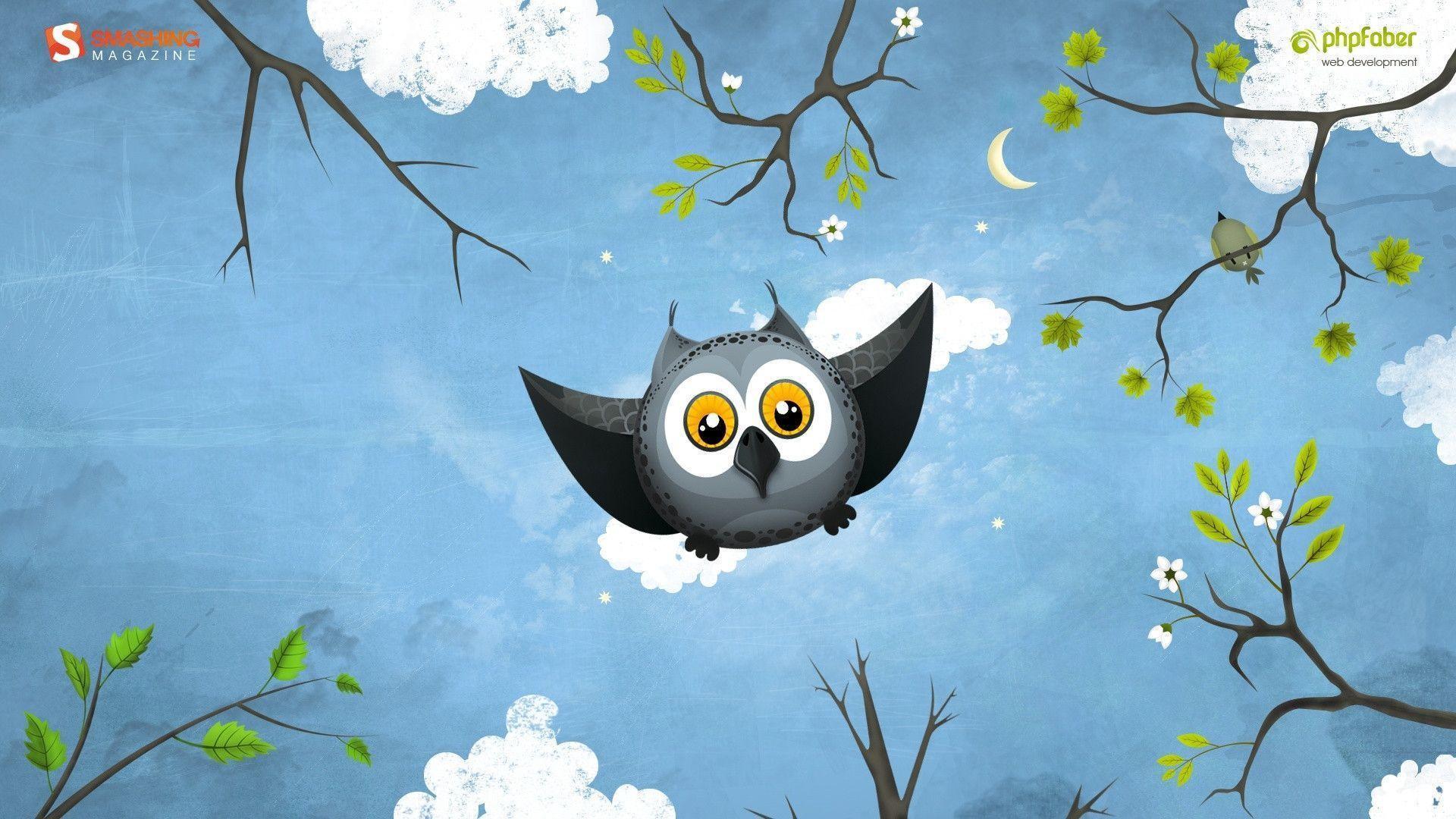 May Owl Flight Wallpaper