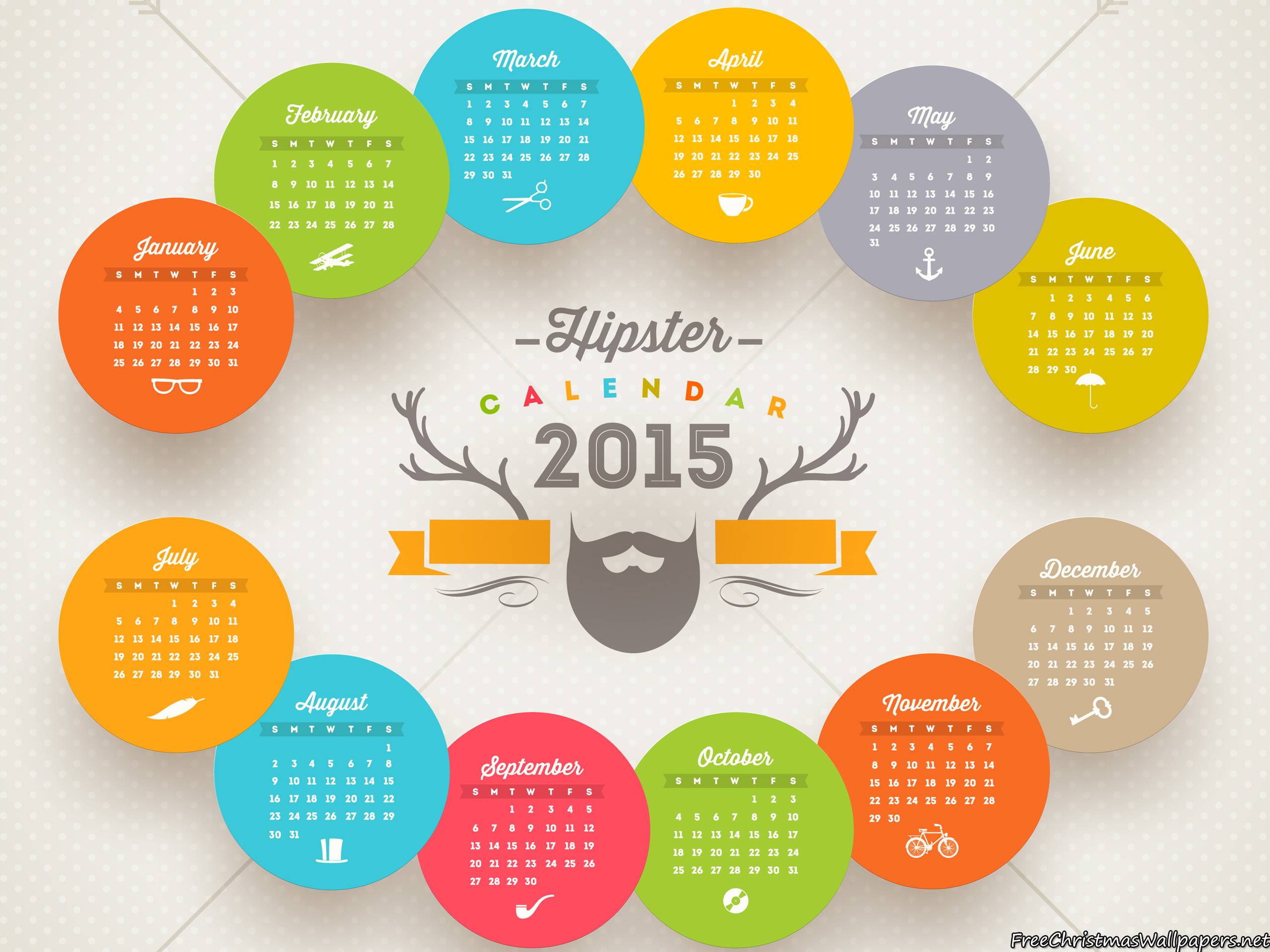 Hipster Calendar Wallpaper