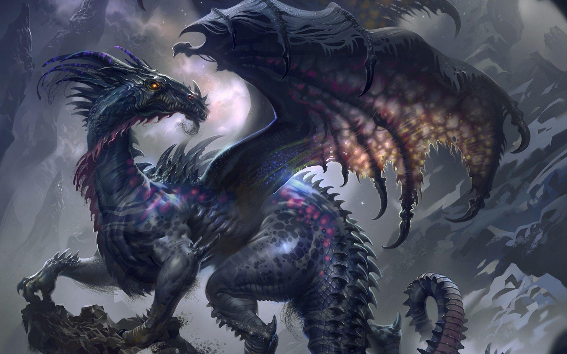 HD Targaryen Dragon Black Background Wallpaper / Wallpaper Database