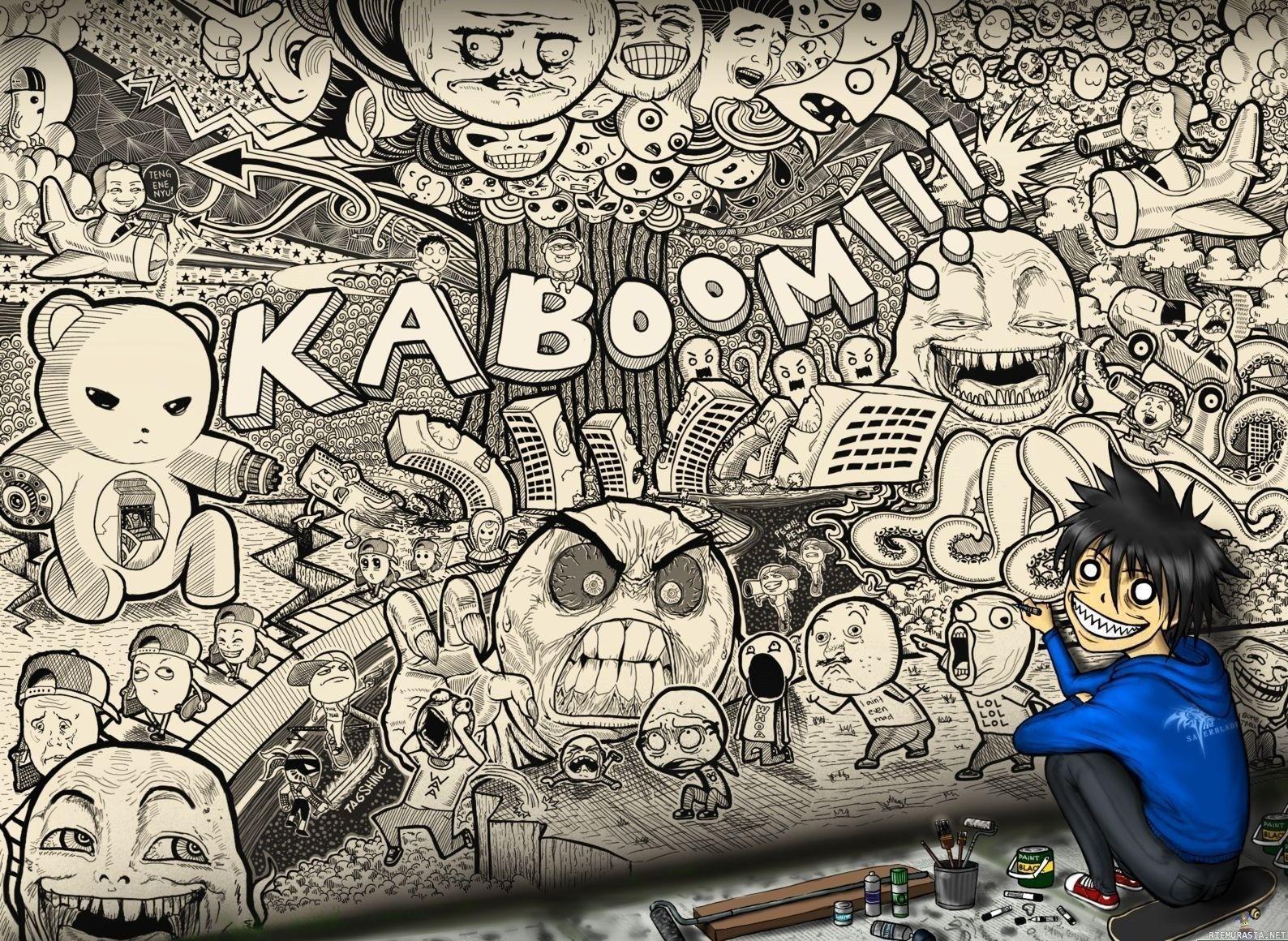 Free Download Kaboom Graffiti 2609 HD Wallpaper Picture. Top