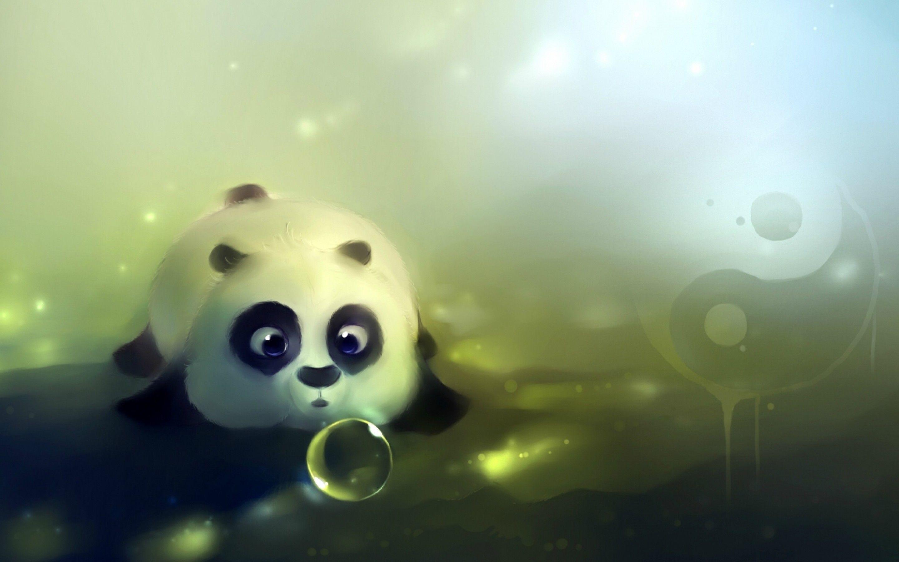 Cute Panda Picture Artwork Wallpaper
