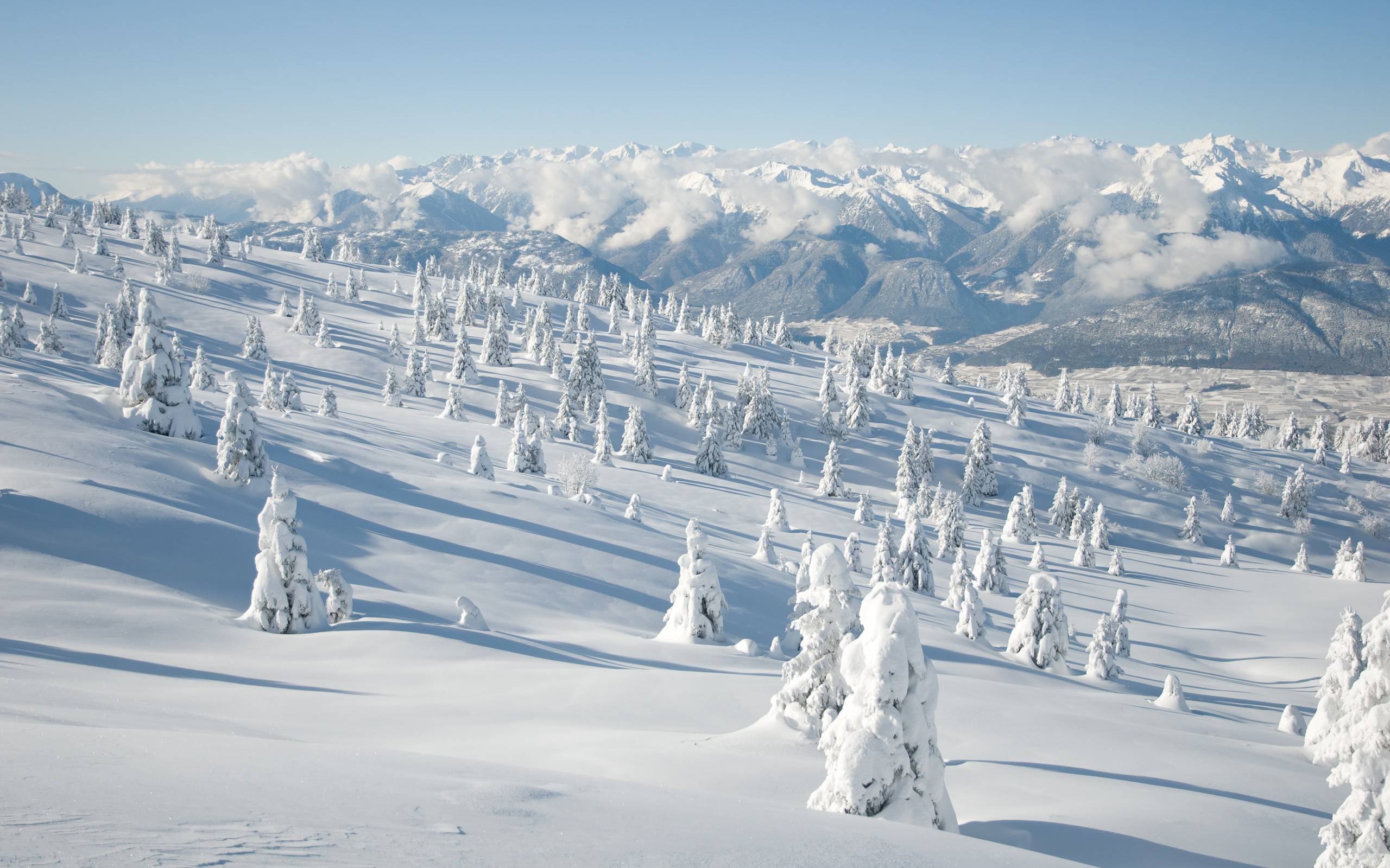 Snow Mountain Landscape Wallpaper Wide or HD