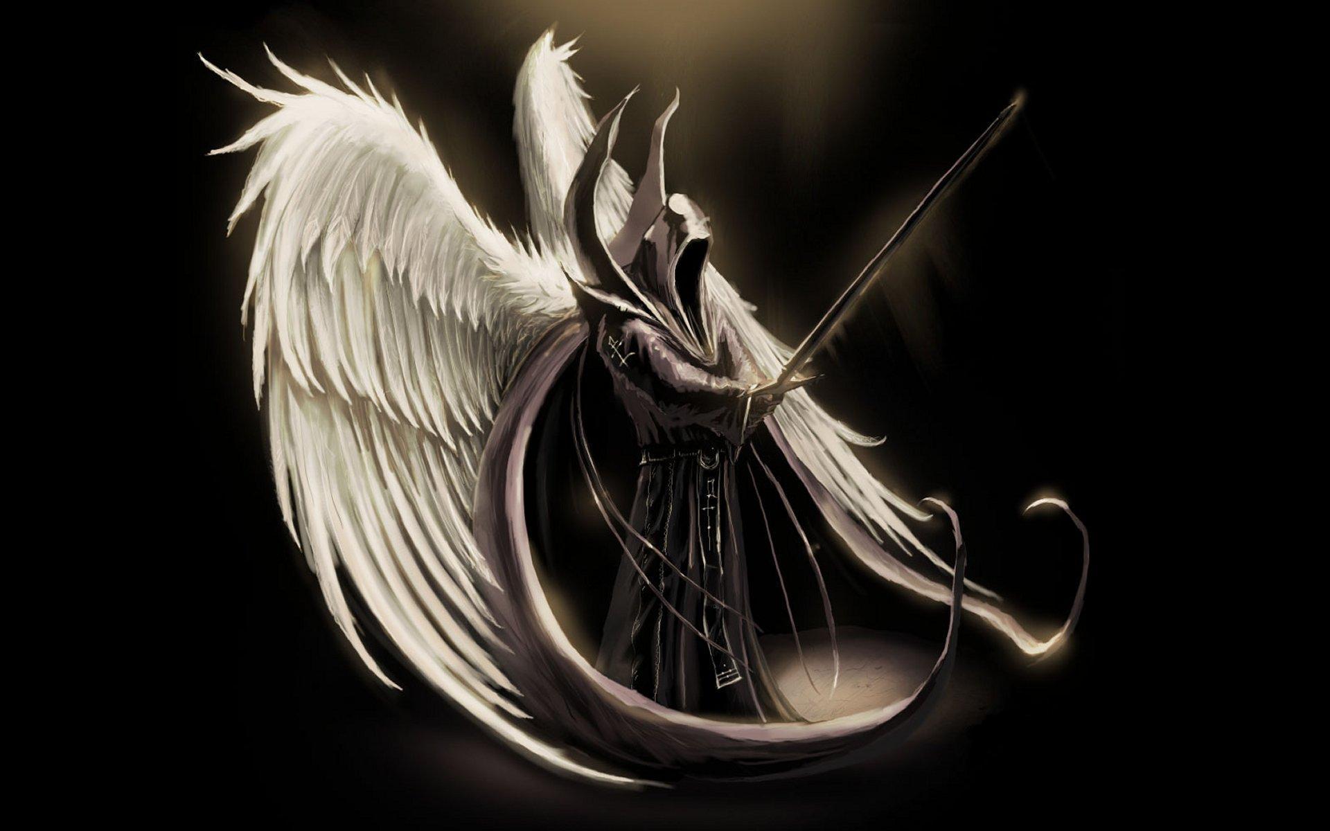 Angel White Wings And Sword HD Wallpaper Backg Wallpaper