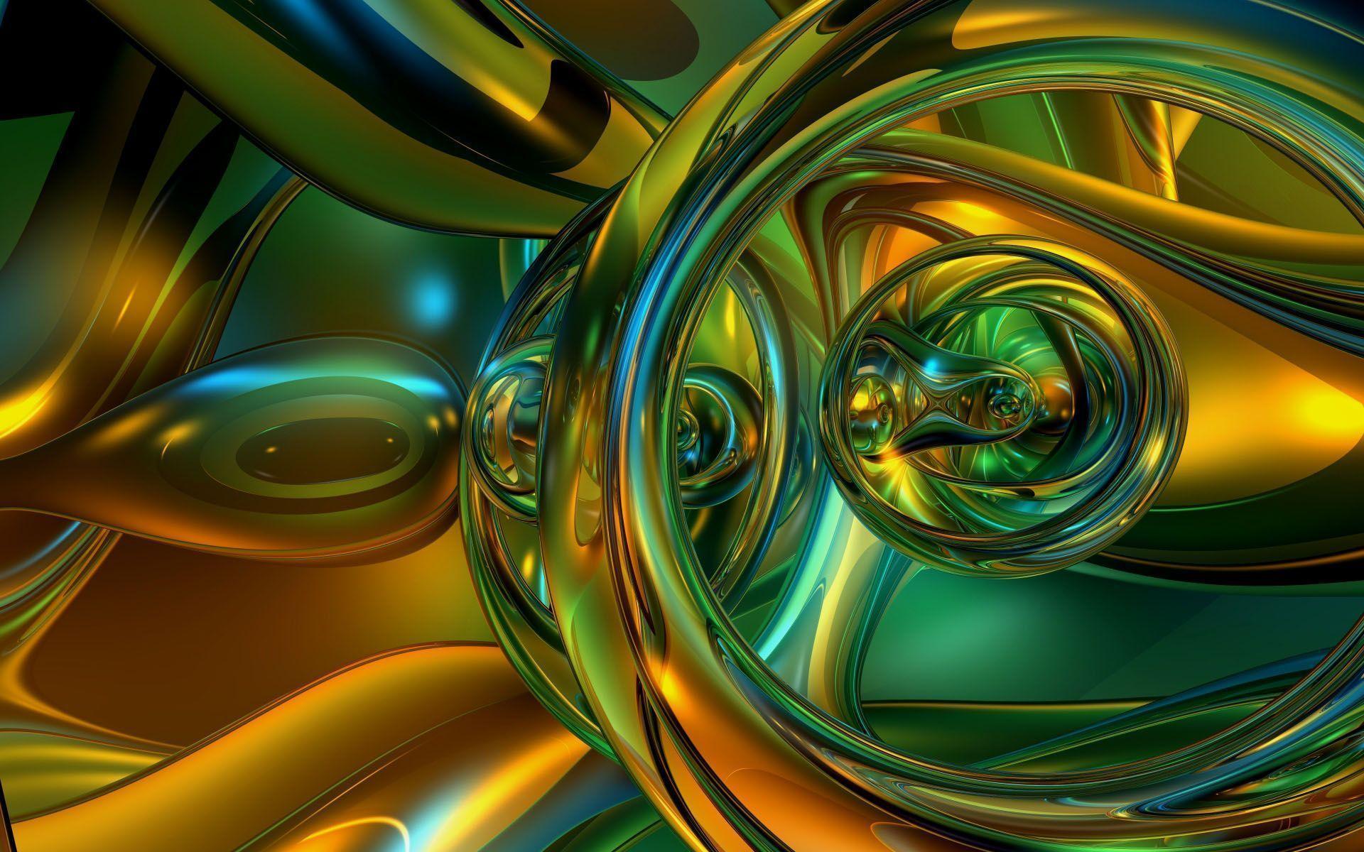 3D Abstract Golden Wallpaper Free Downloud WallpaperD