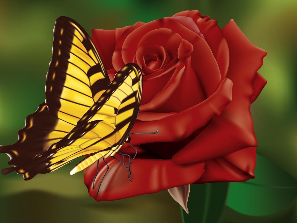 Red Butterfly Wallpapers - Wallpaper Cave