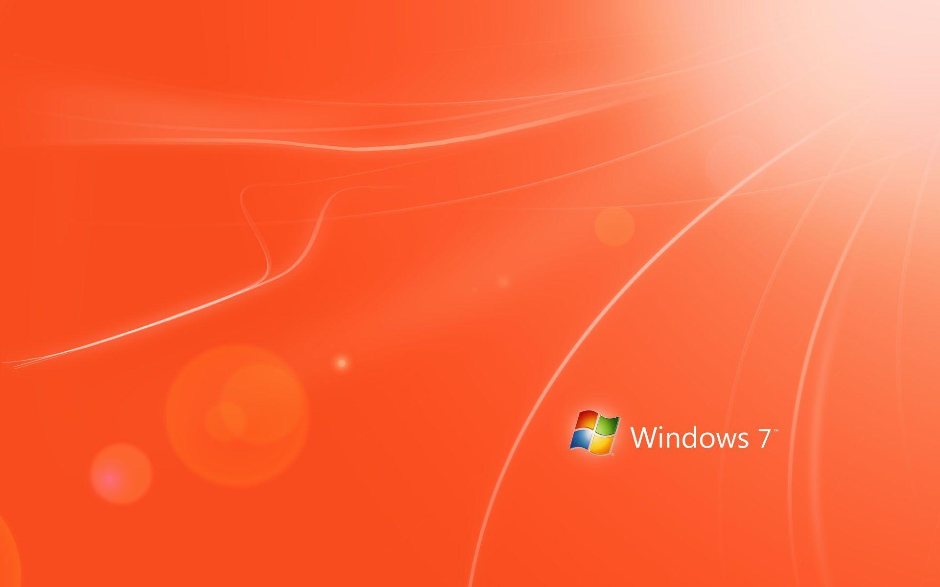 Orange Windows 7 Wallpaper