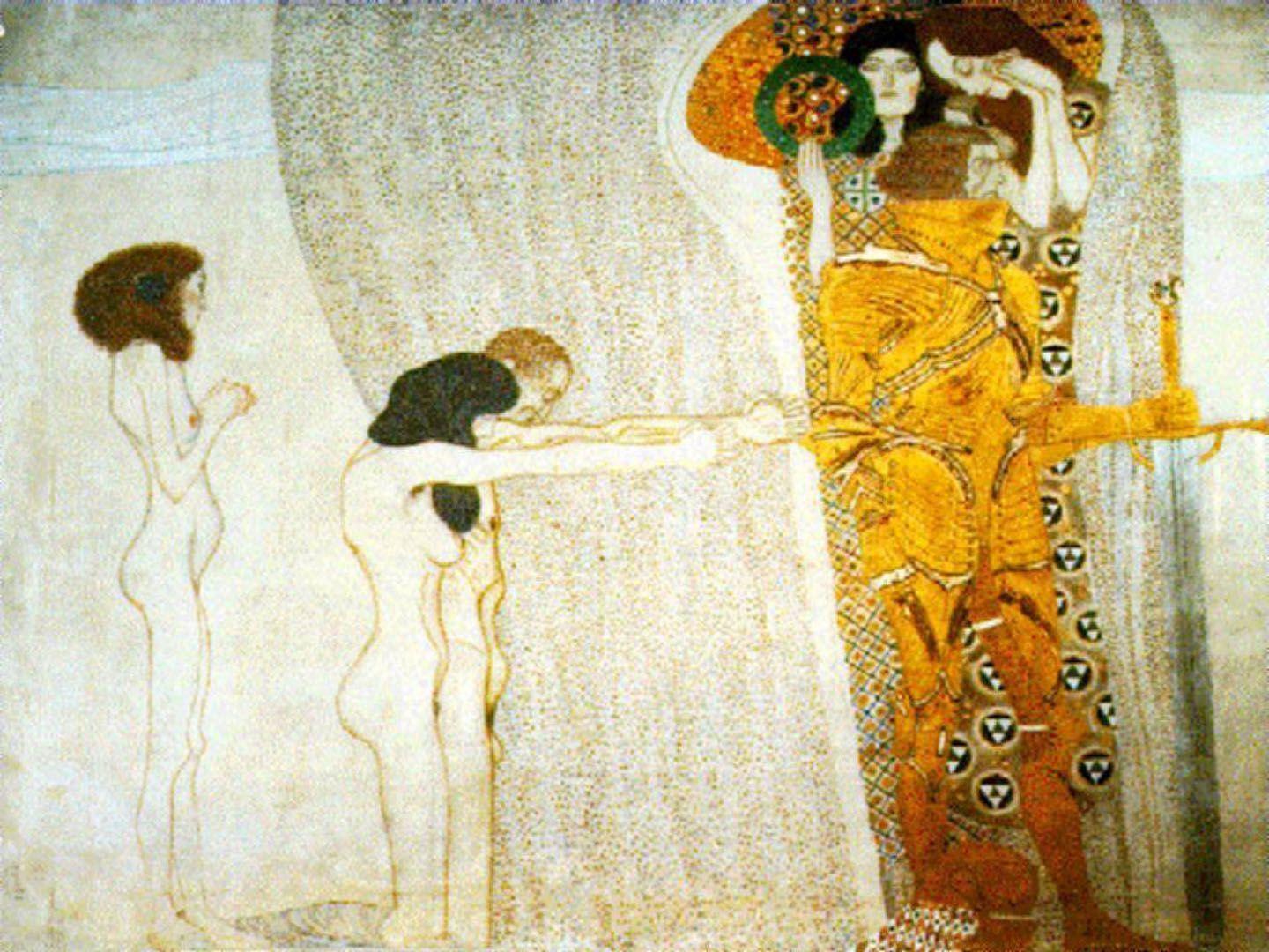 The Beethoven Frieze Klimt Paintings Wallpaper Image