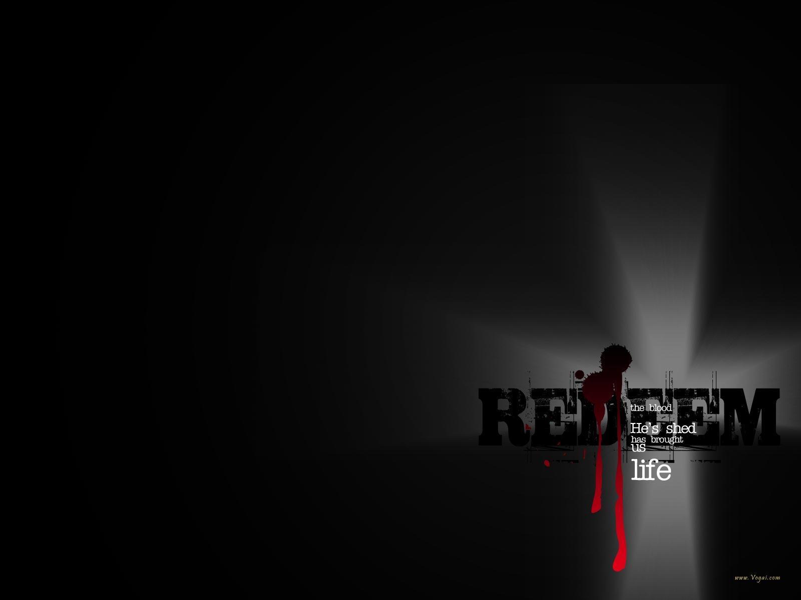 Redeem Blood Light Cross HD Wallpaper
