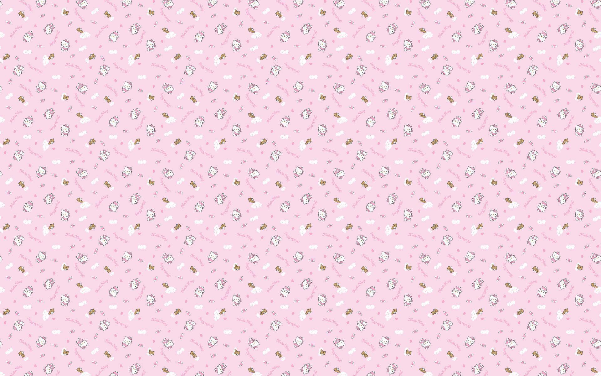 Pink Background Hello Kitty Wallpaper
