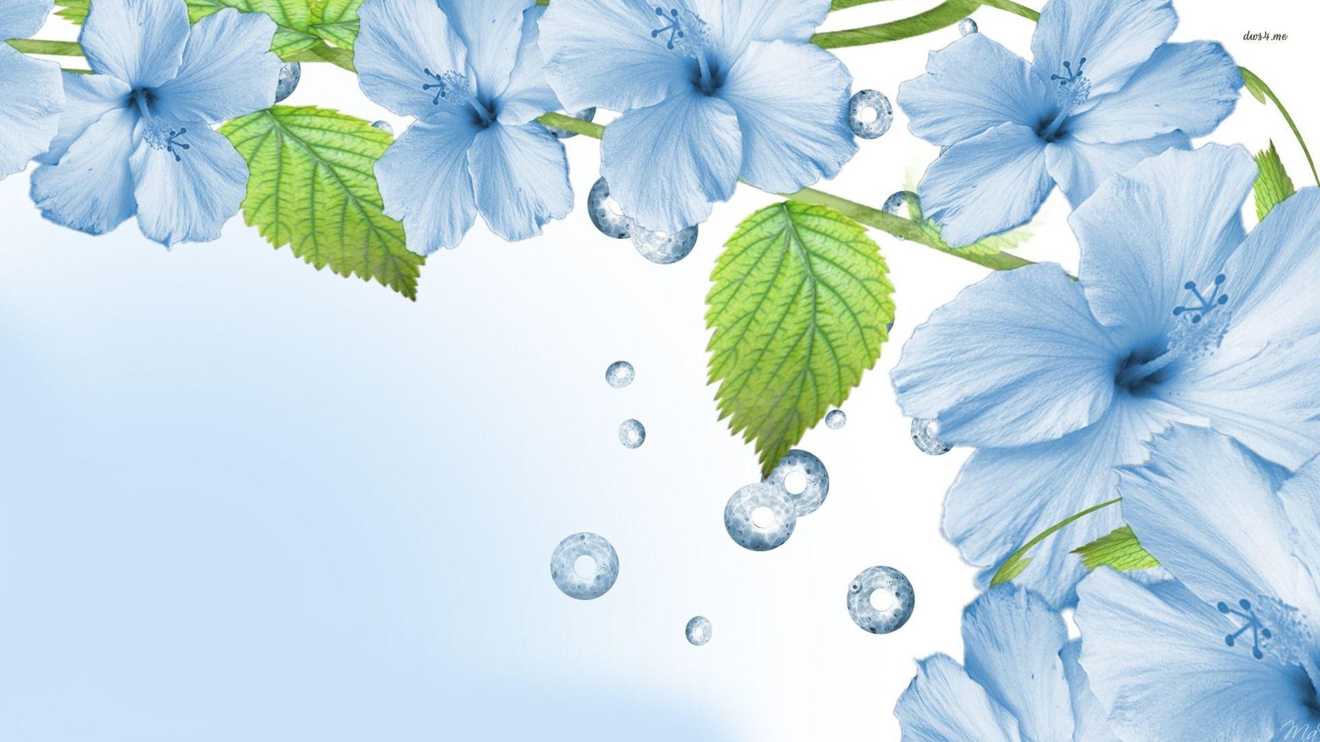 Blue Flower Background Images Blue Flowers Wallpapers Bodhiwasuen