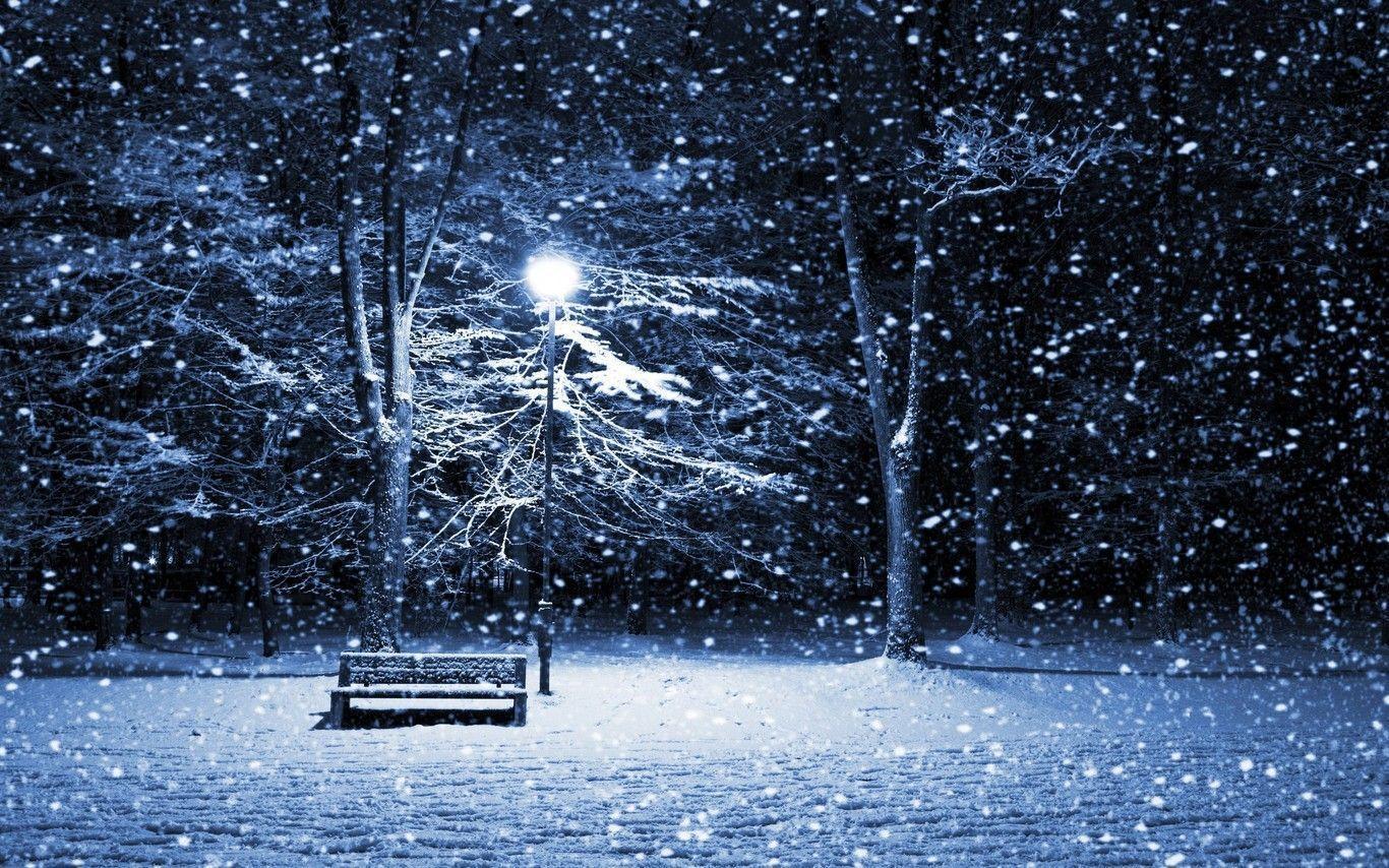 Free HD Snow Storm Park Bench Wallpapers snowfall wallpapers