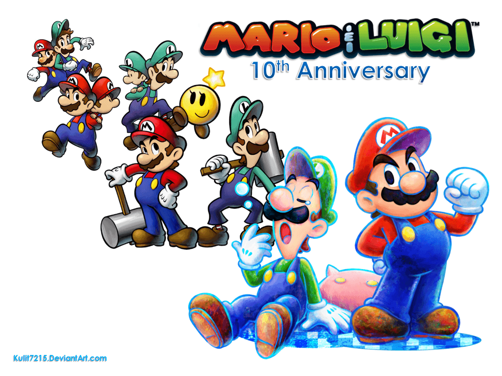 Mario and Luigi 10th Anniversary Wallpaper