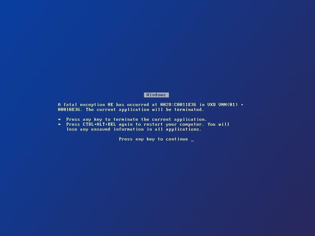 Blue Screen Of Death Background 121938 High Definition Wallpaper