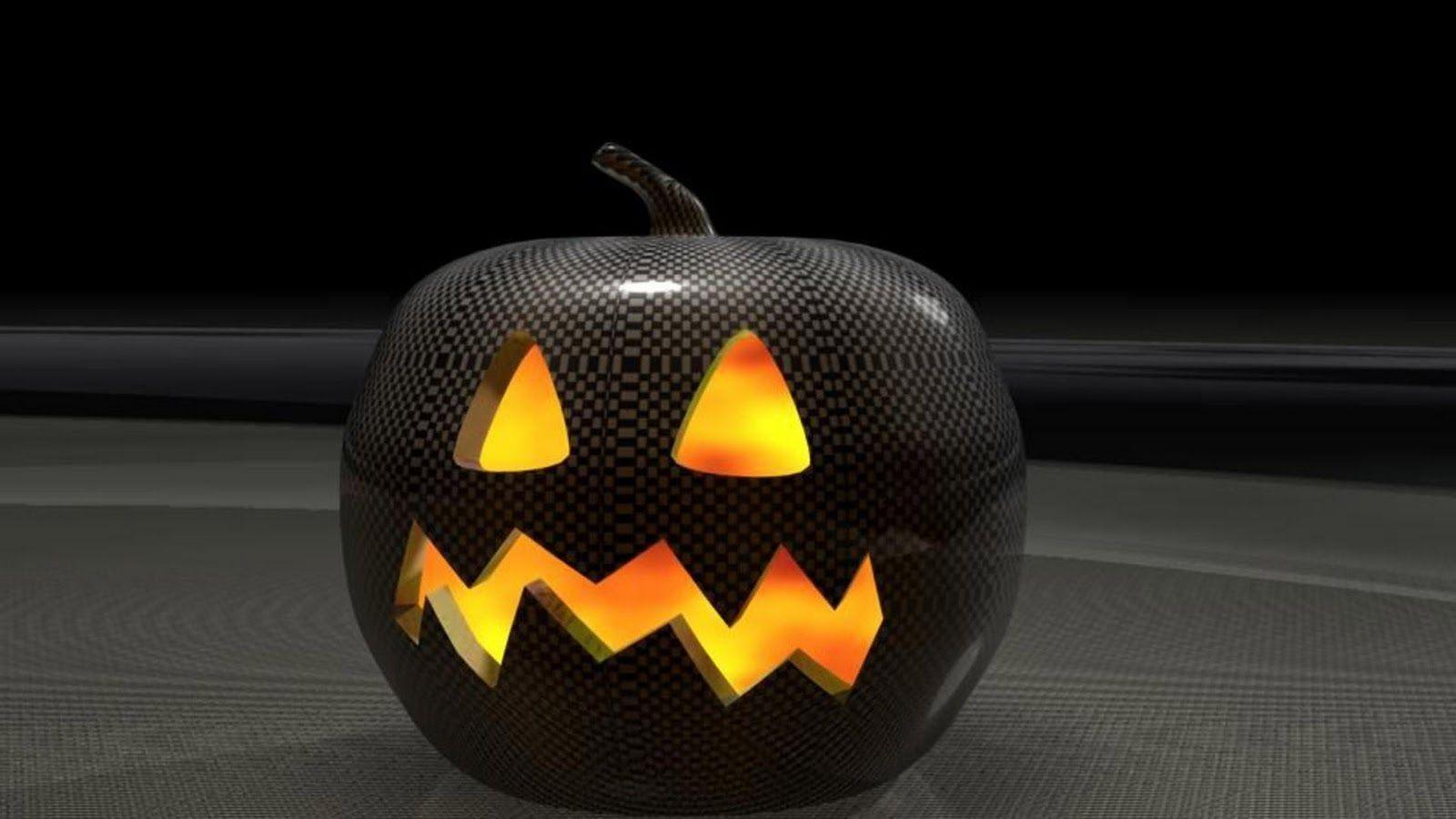 Celebration: Halloween Pumpkin Black And White HD Desktop