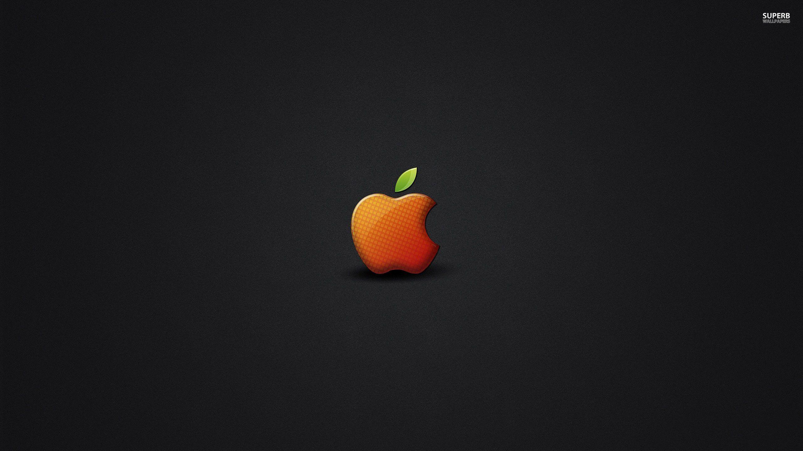 Orange Apple logo wallpaper wallpaper - #