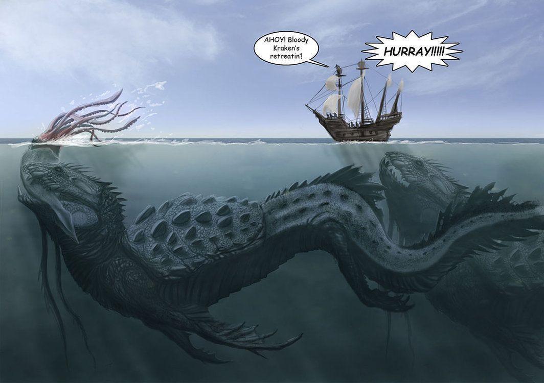 image For > Dragon Vs Sea Monster