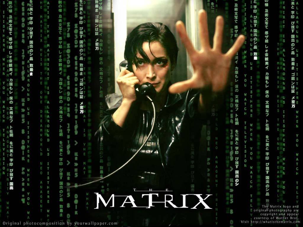 Trinity from The Matrix Matrix Wallpaper