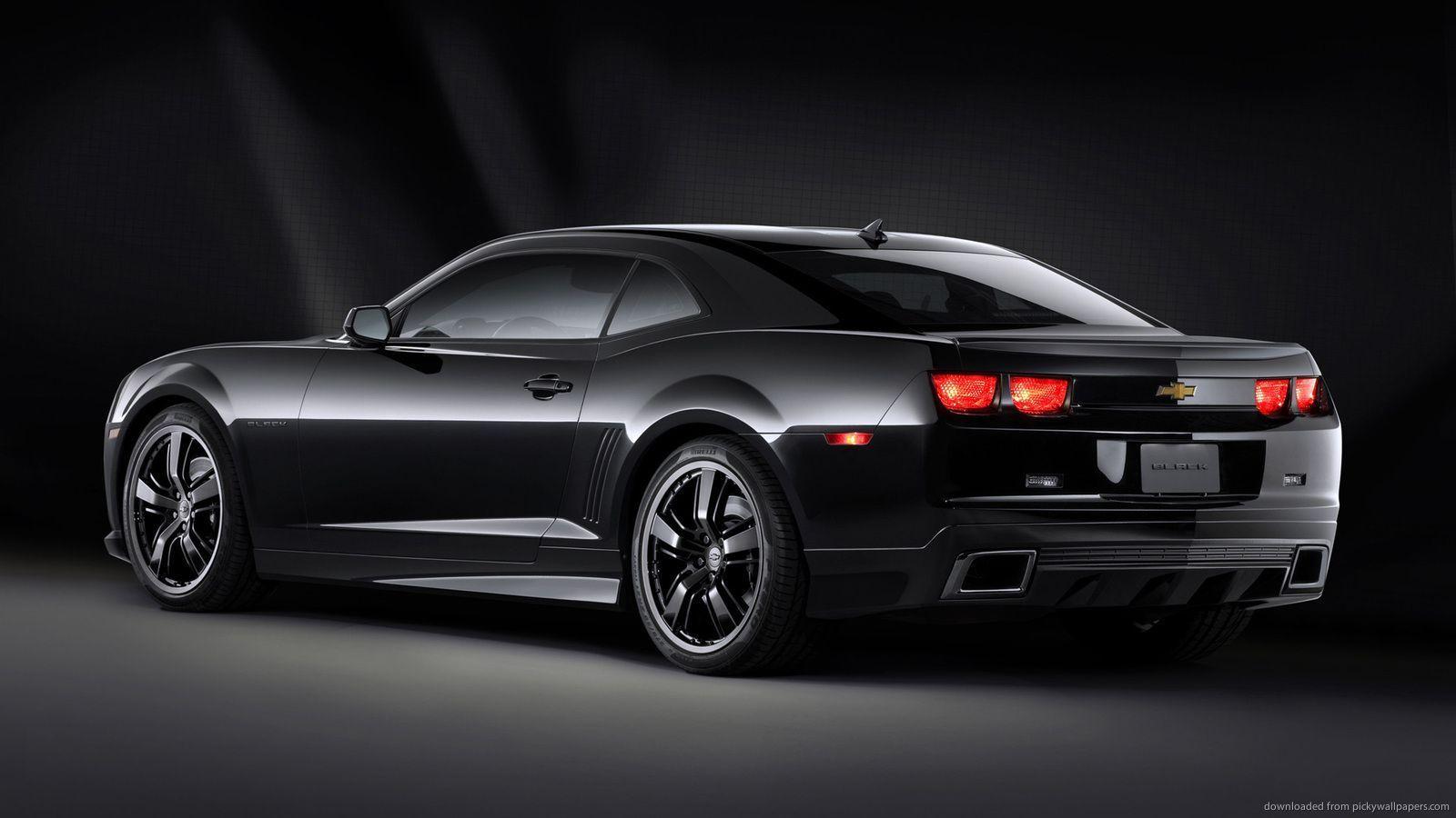 Download 1600x900 Black Camaro HD Wallpaper