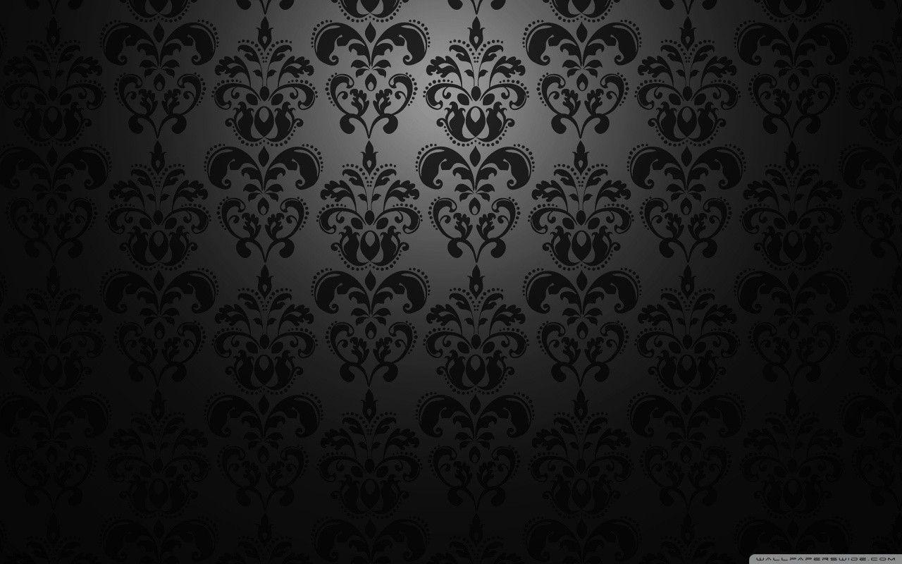 Simple Victorian Wallpaper Pattern Black And White