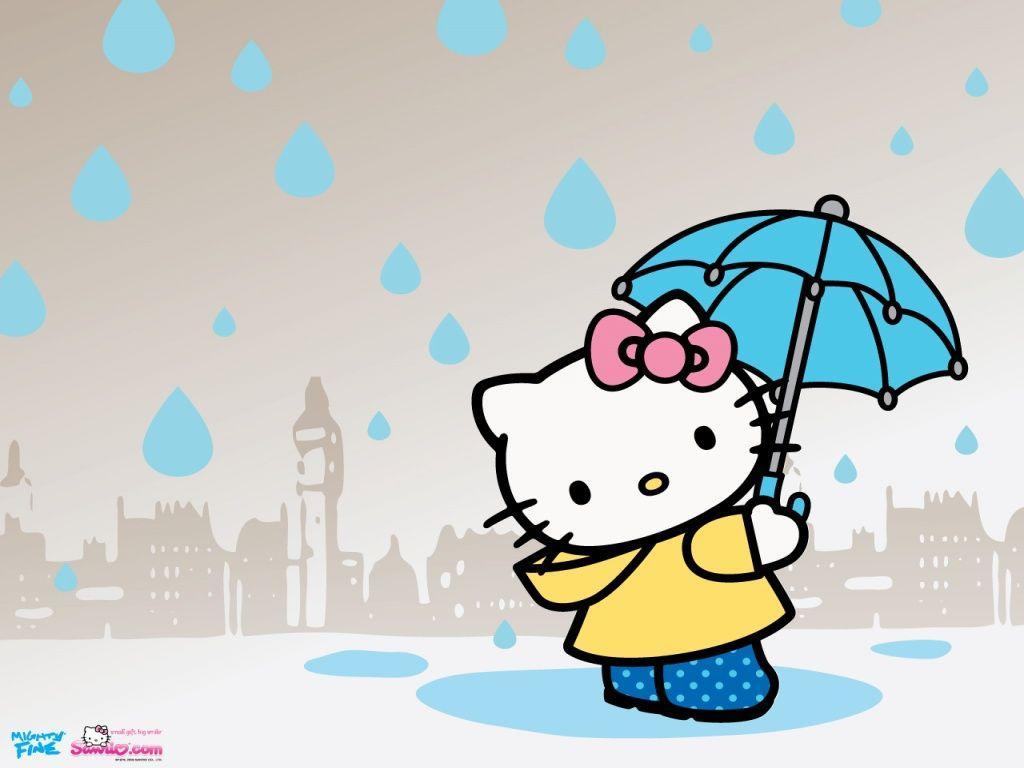 Hello Kitty It&;s Raining! Wallpaper