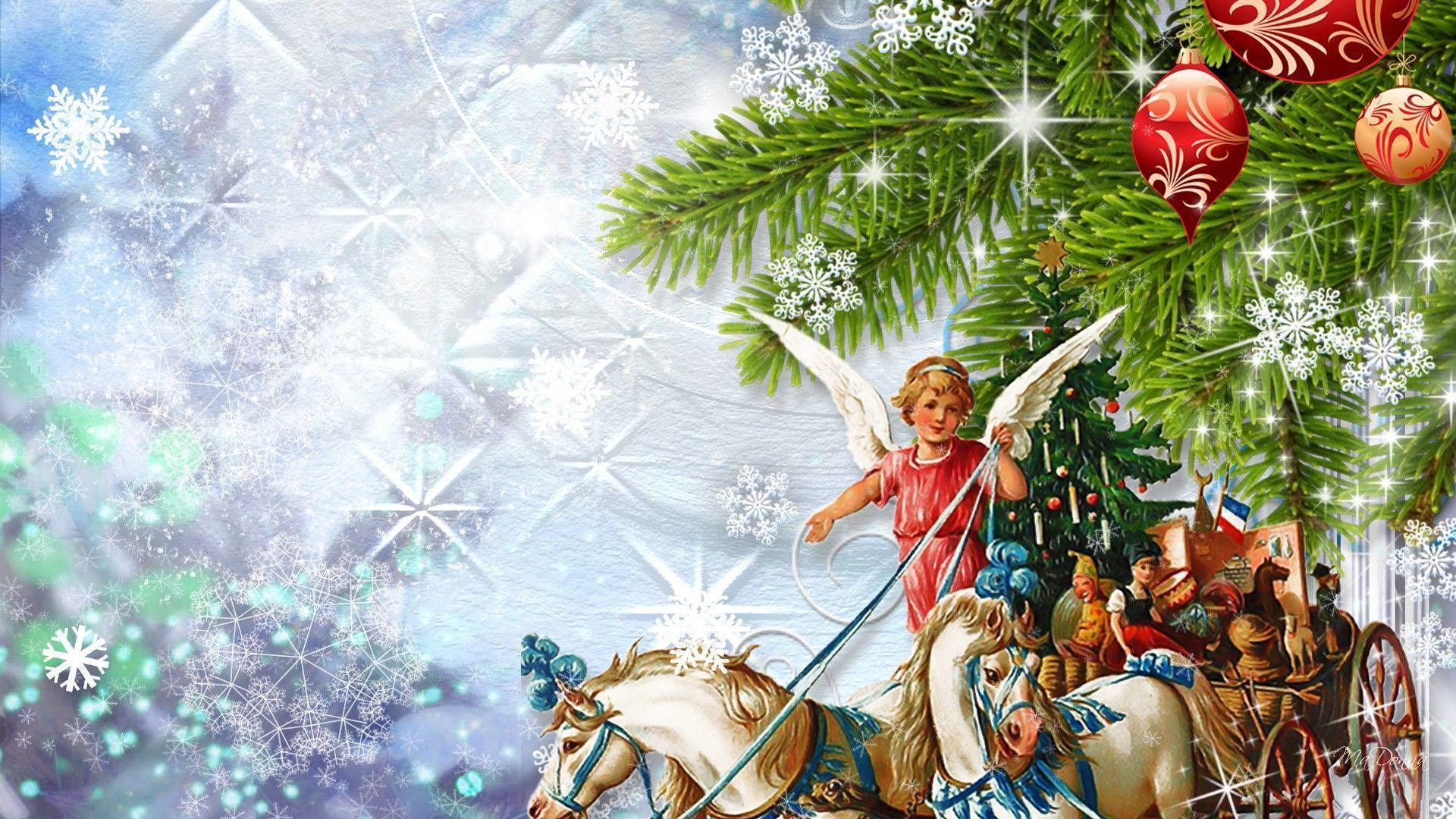 Christmas Angels Wallpaper. Sky HD Wallpaper