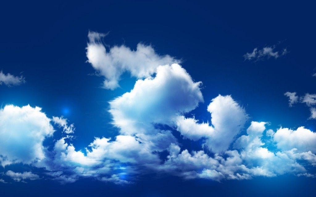 Awesome Blue Cloudy Sky Wallpaper High Definition