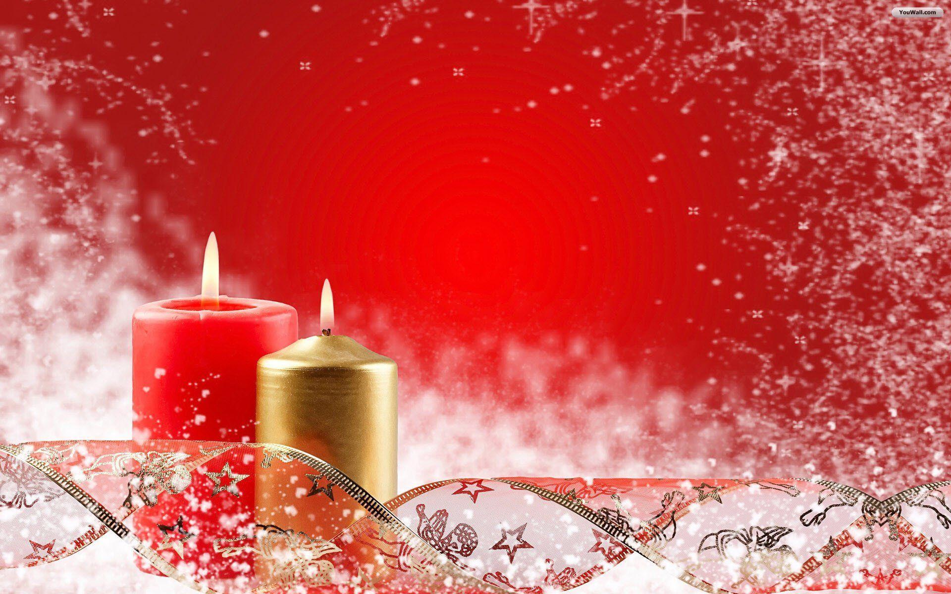 Wallpaper For > Christmas Candle Wallpaper
