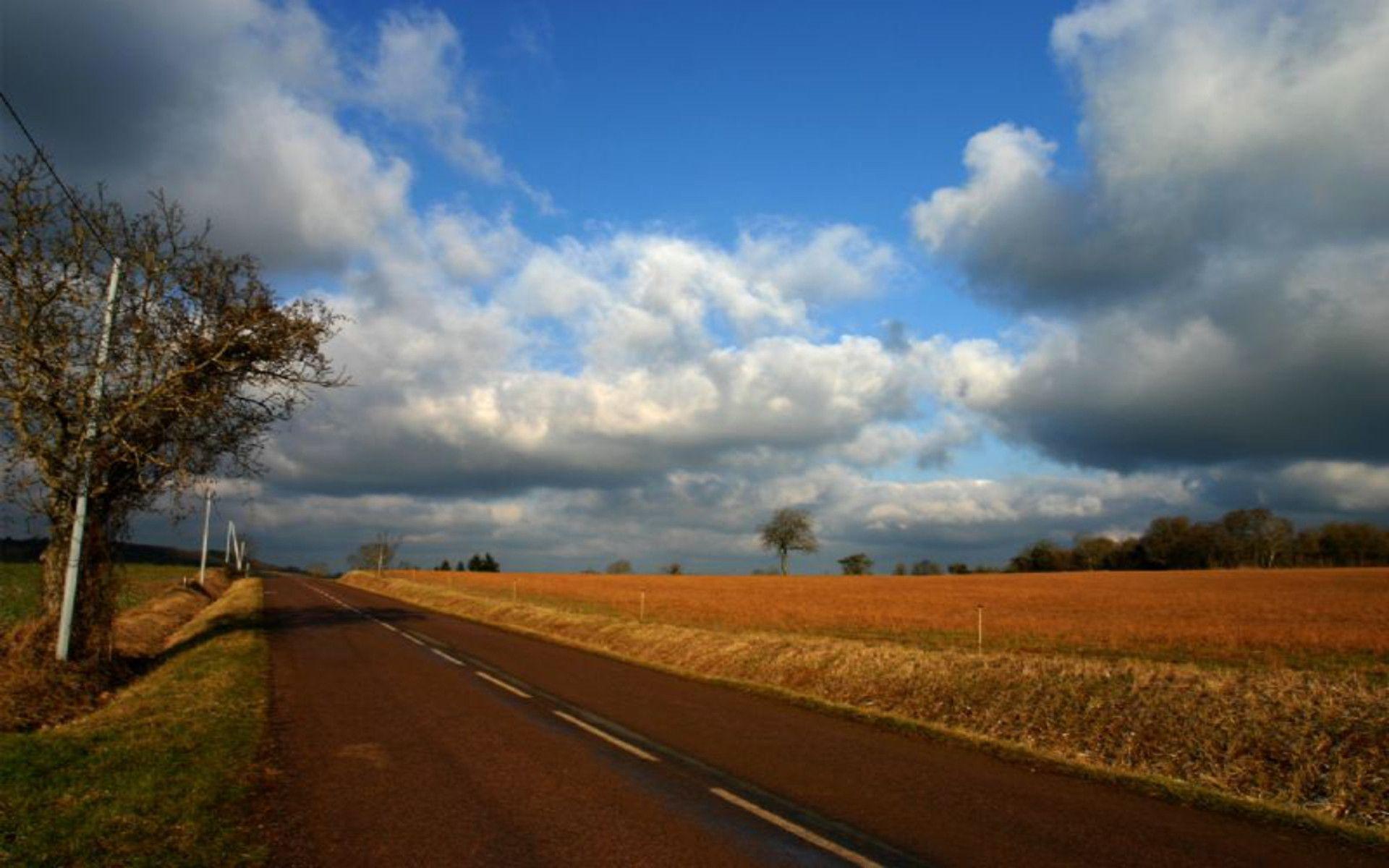 Cloudy Road free background