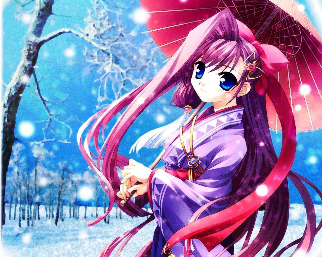 Winter Anime Background Widescreen 2 HD Wallpaper. Hdwalljoy