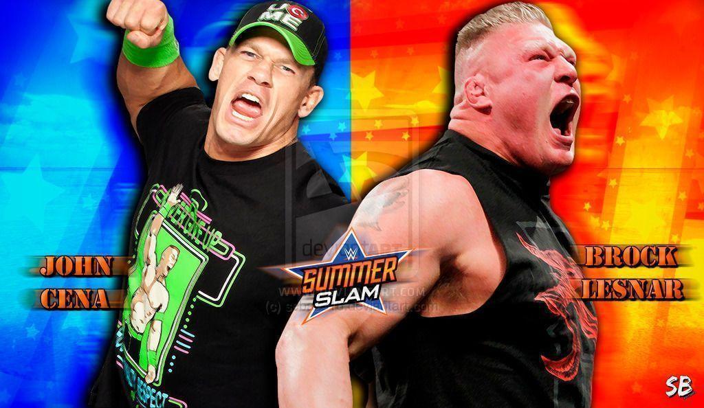 WWE Summerslam 2015 John Cena Vs Brock Lesnar Wallpaper