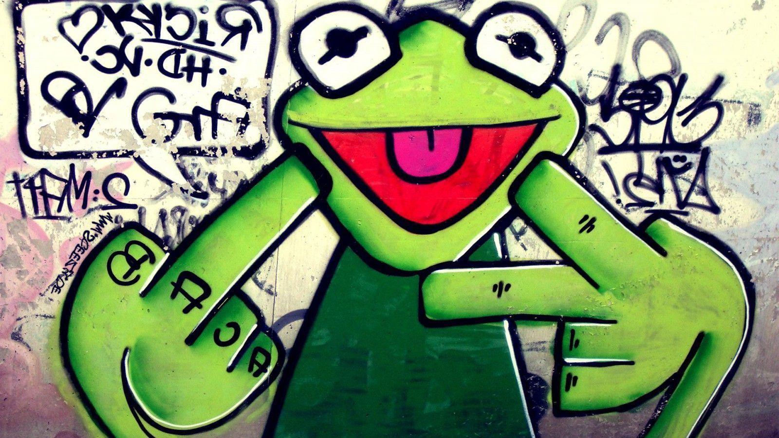 Graffiti Wallpaper Frog Character. Backgroundfox